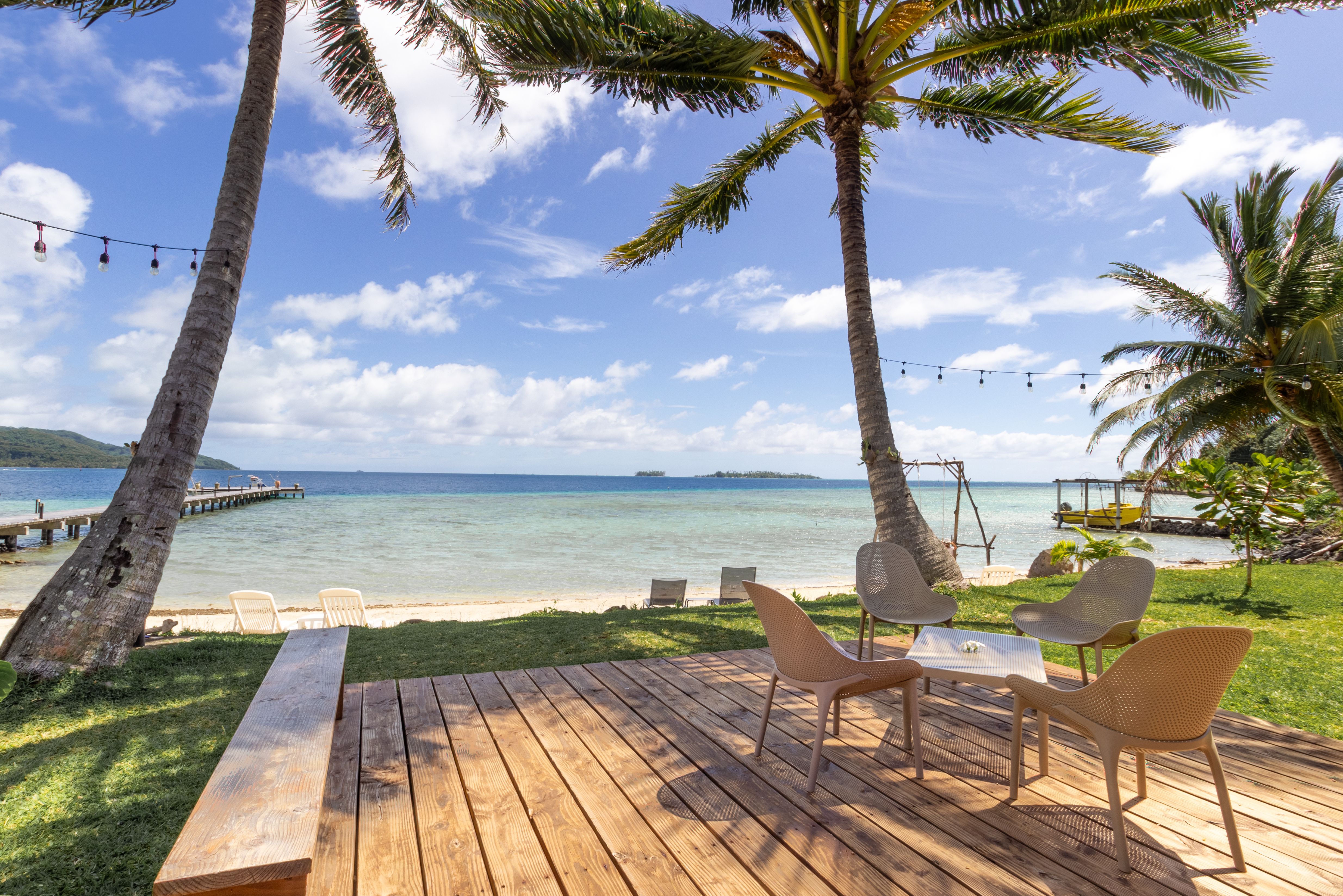 Frans-Polynesie Tahaa Pension Anahata Terras Bungalow