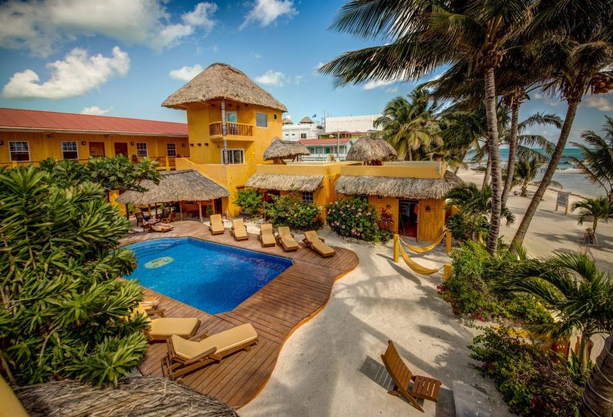 Belize Caye Caulker Seaside Cabanas Zwembad