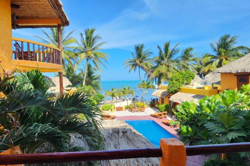 Belize Caye Caulker Seaside Cabanas Uitzicht