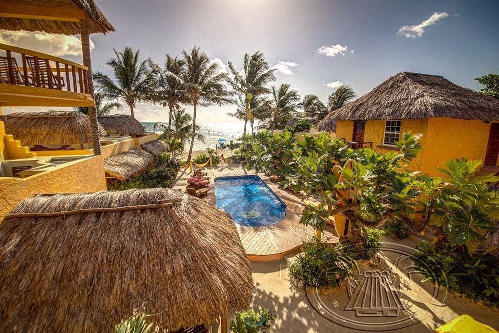 Belize Caye Caulker Seaside Cabanas Zwembad