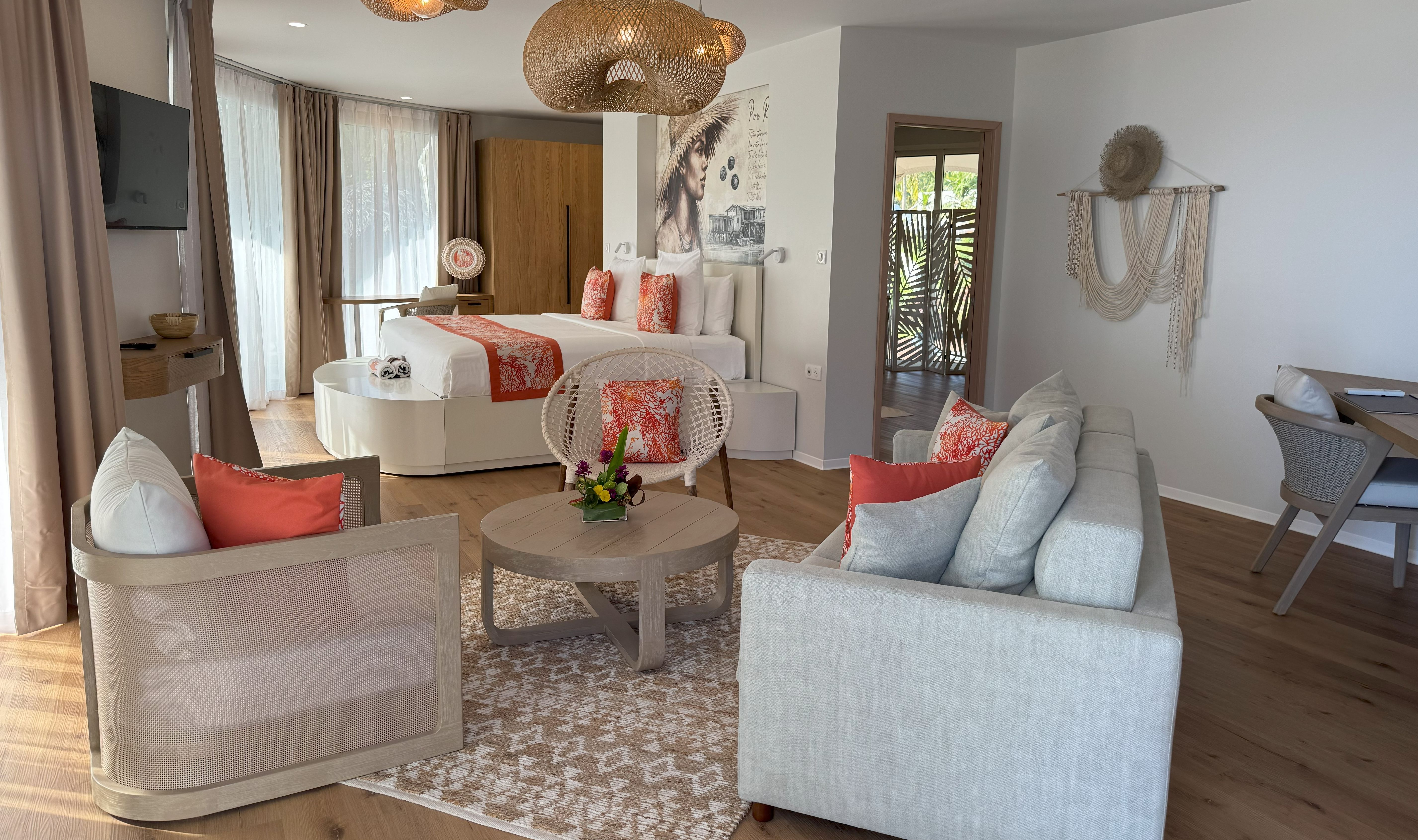 Frans-Polynesie Raiatea Apatoa Beach Garden Village Deluxe Beach Pool Bungalow