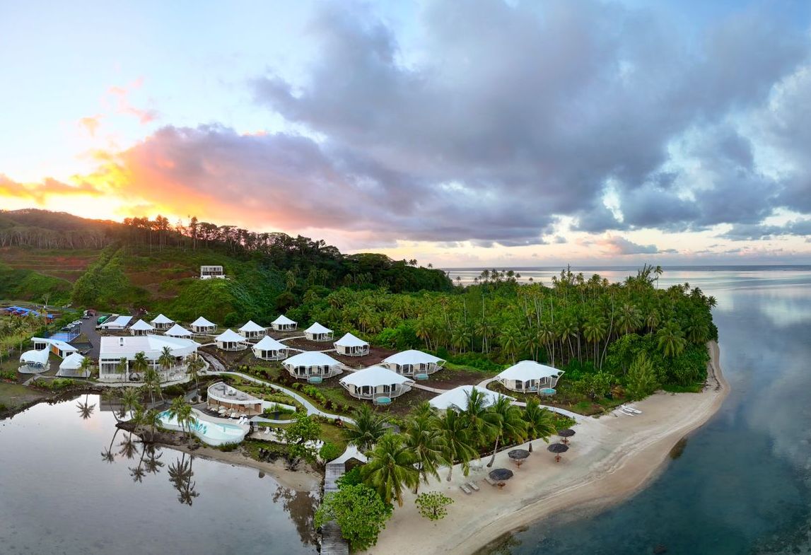 Het Apatoa Beach and Garden Village op Raiatea in Frans-Polynesie