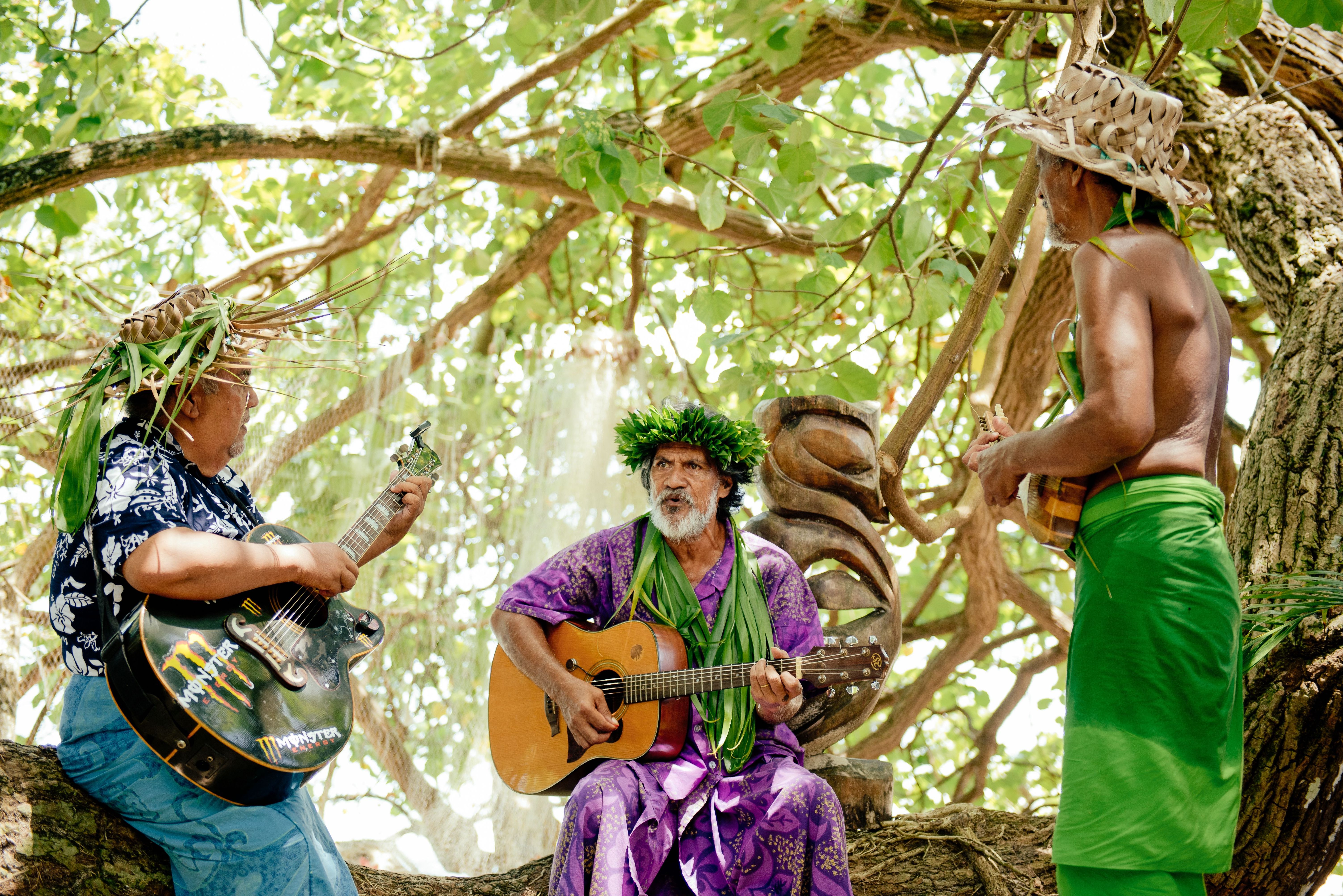 Polynesische muziek op Moorea in Frans-Polynesie