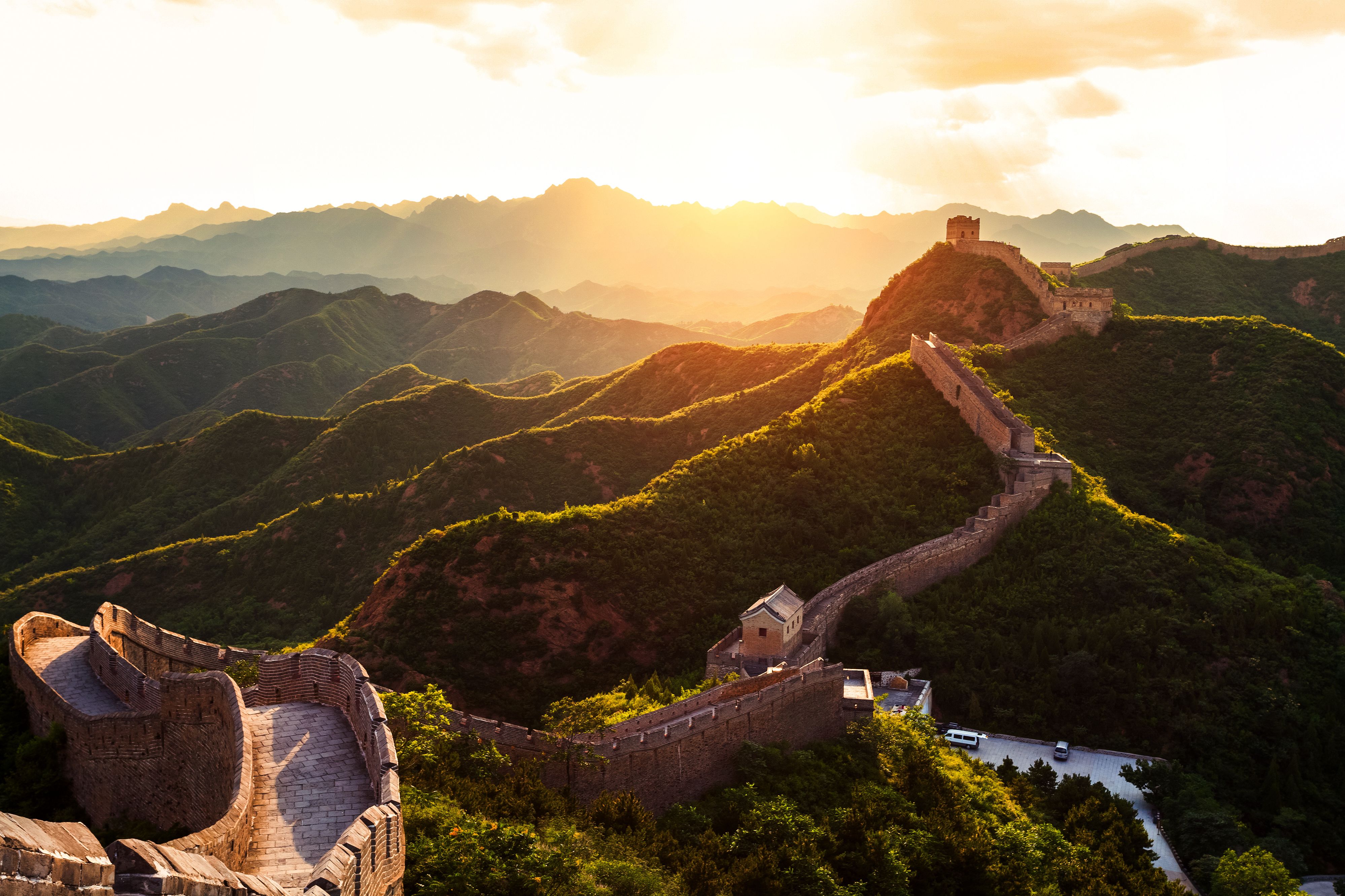 China-Beijing-Grote-Muur-Zonsondergang
