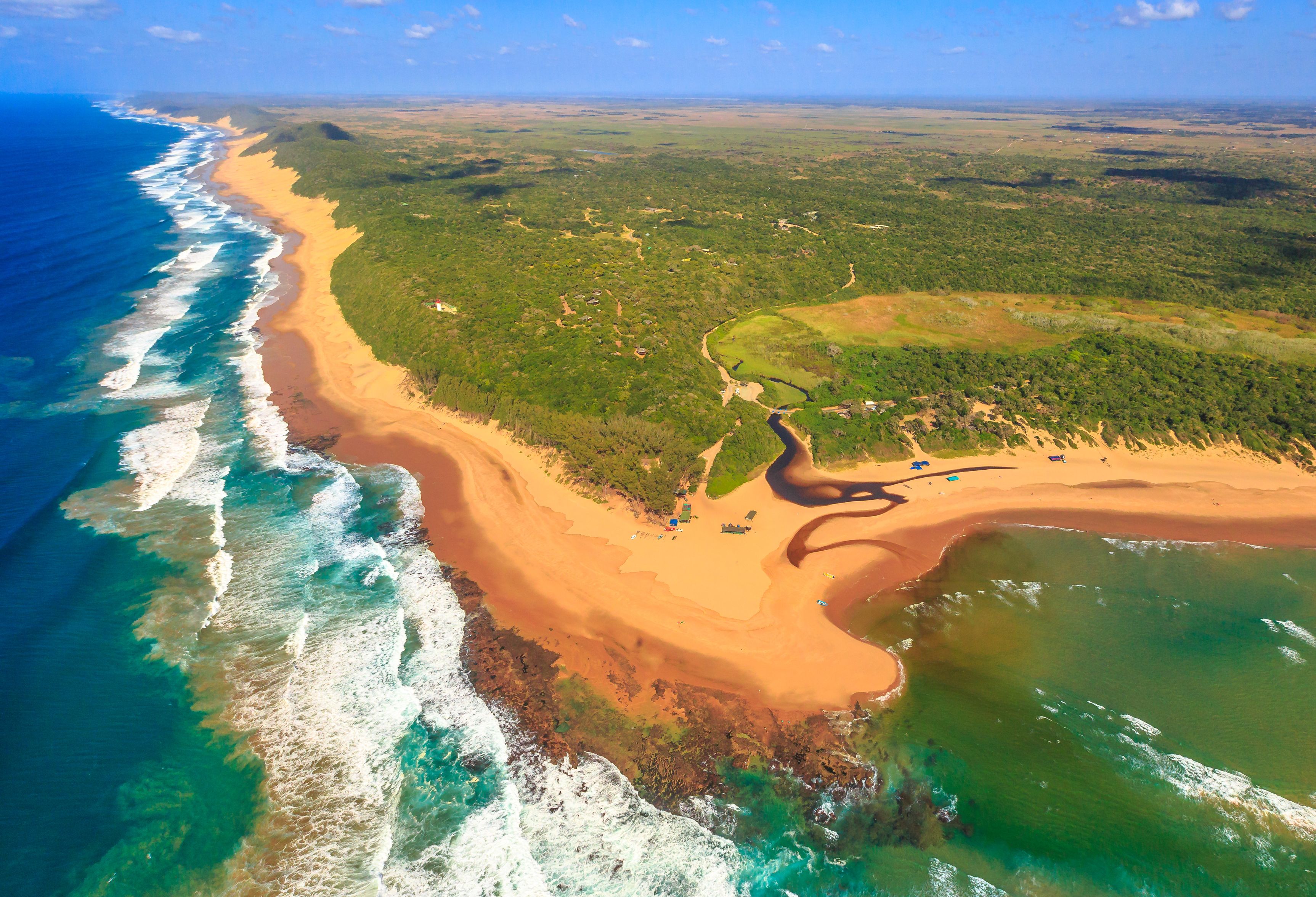 Zuid-Afrika Maputaland Uitzicht Kust