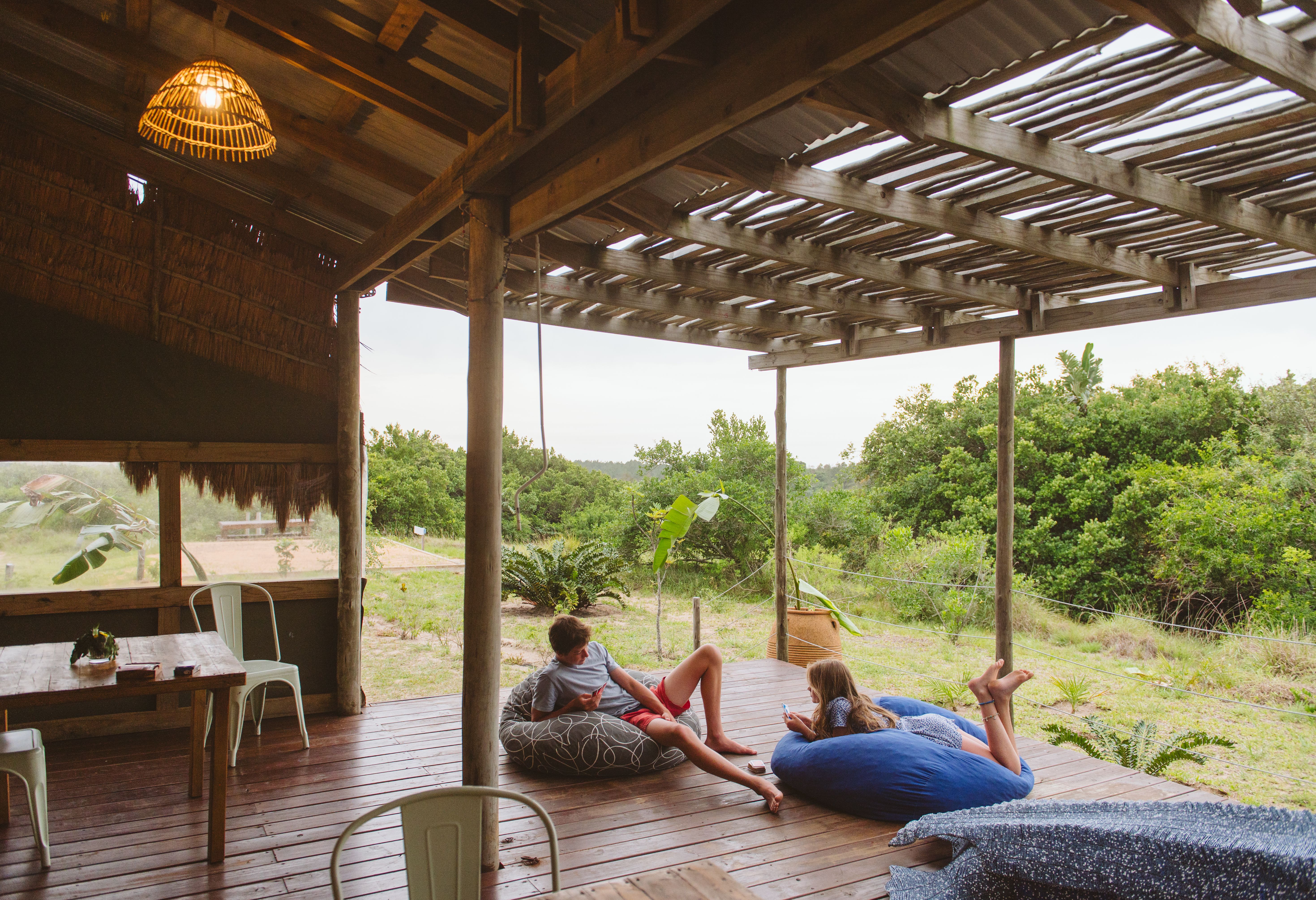 Zuid-Afrika Maputaland Big Skies Gugs Camp Lounge