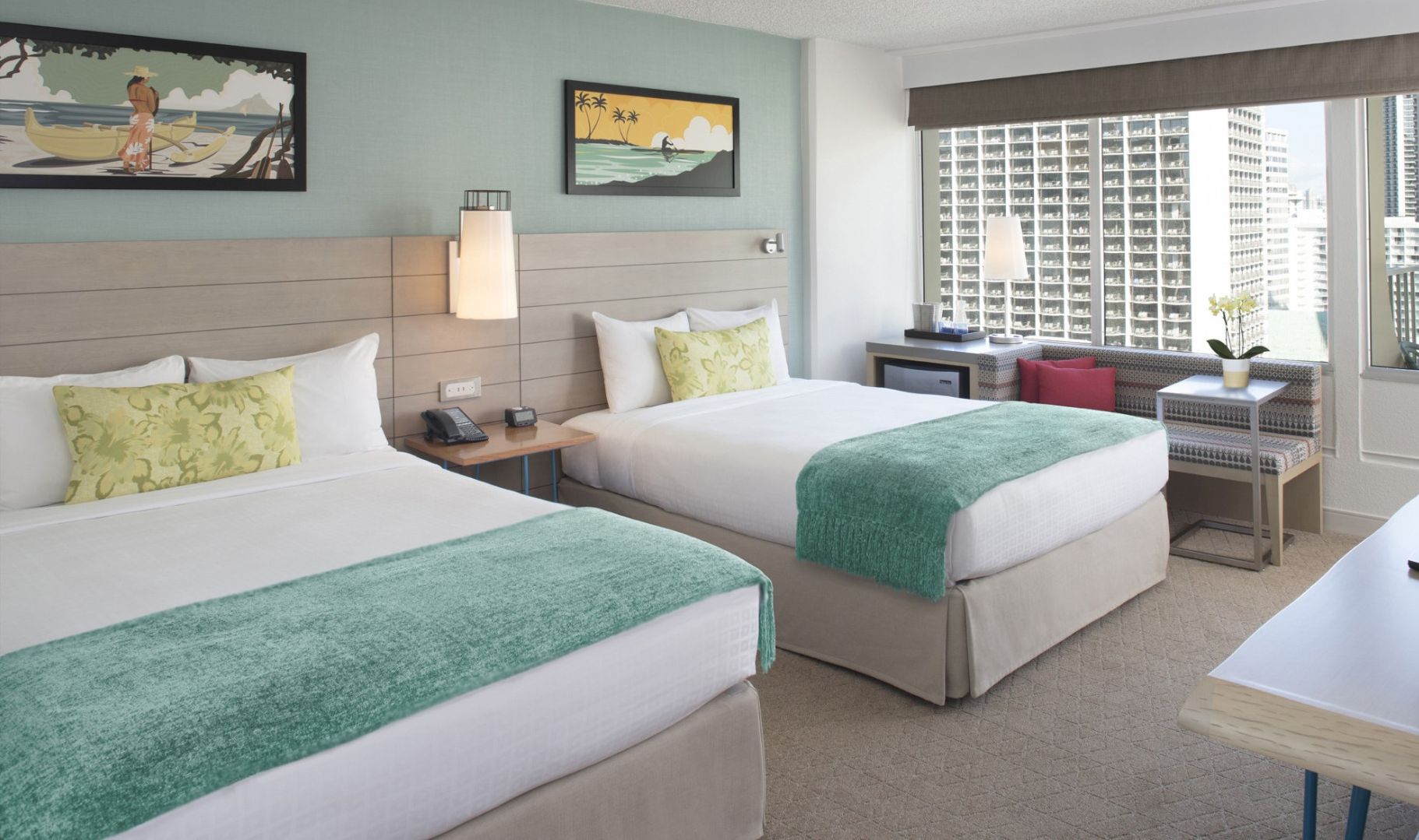 Amerika Hawaii Waikiki Beach Queen Kapiolani Hotel City View Kamer