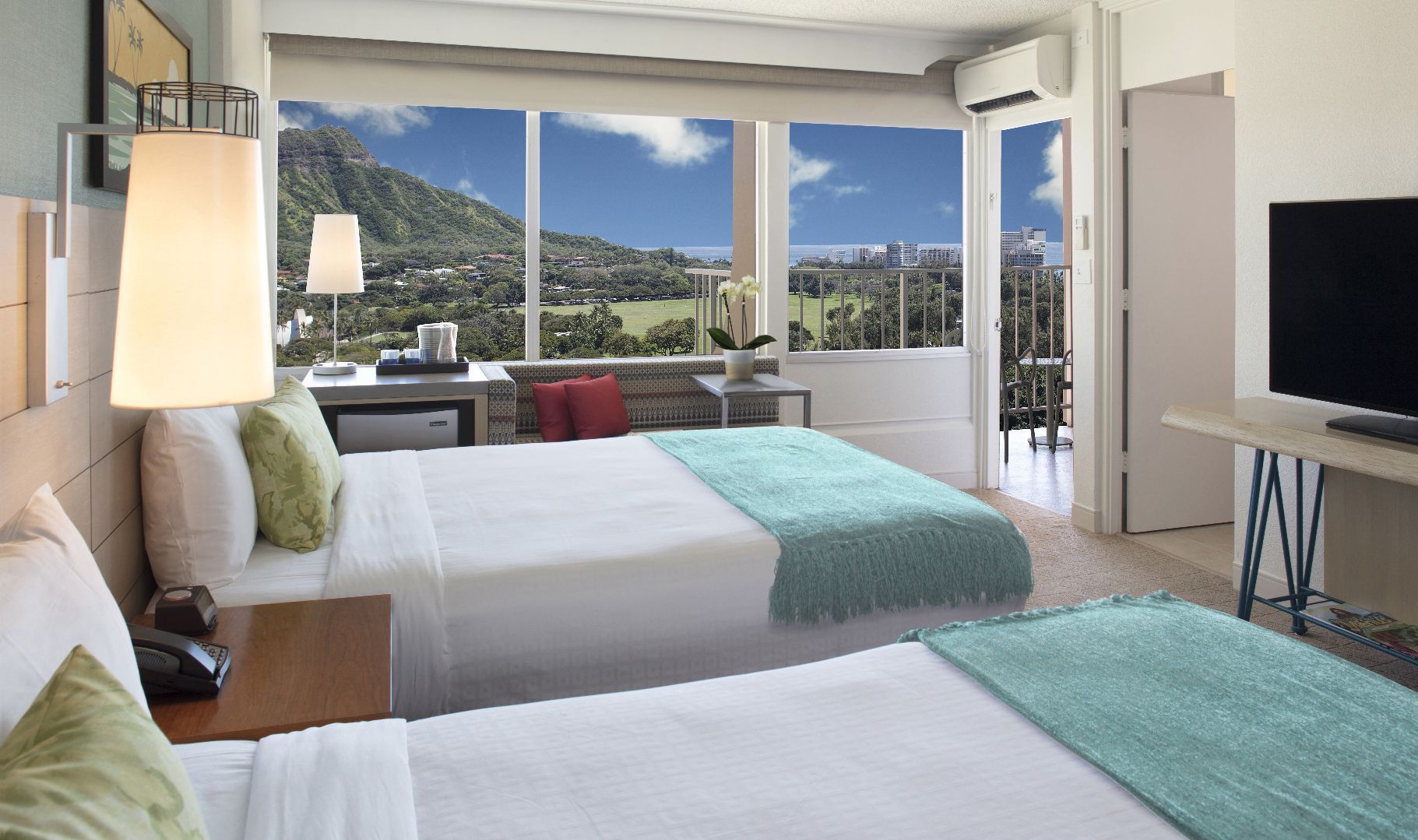 Amerika Hawaii Waikiki Beach Queen Kapiolani Hotel Ocean View Kamer