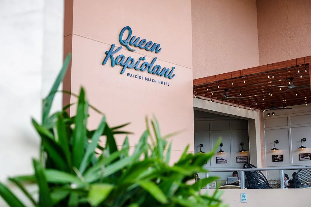 Amerika Hawaii Waikiki Beach Queen Kapiolani Hotel Entree