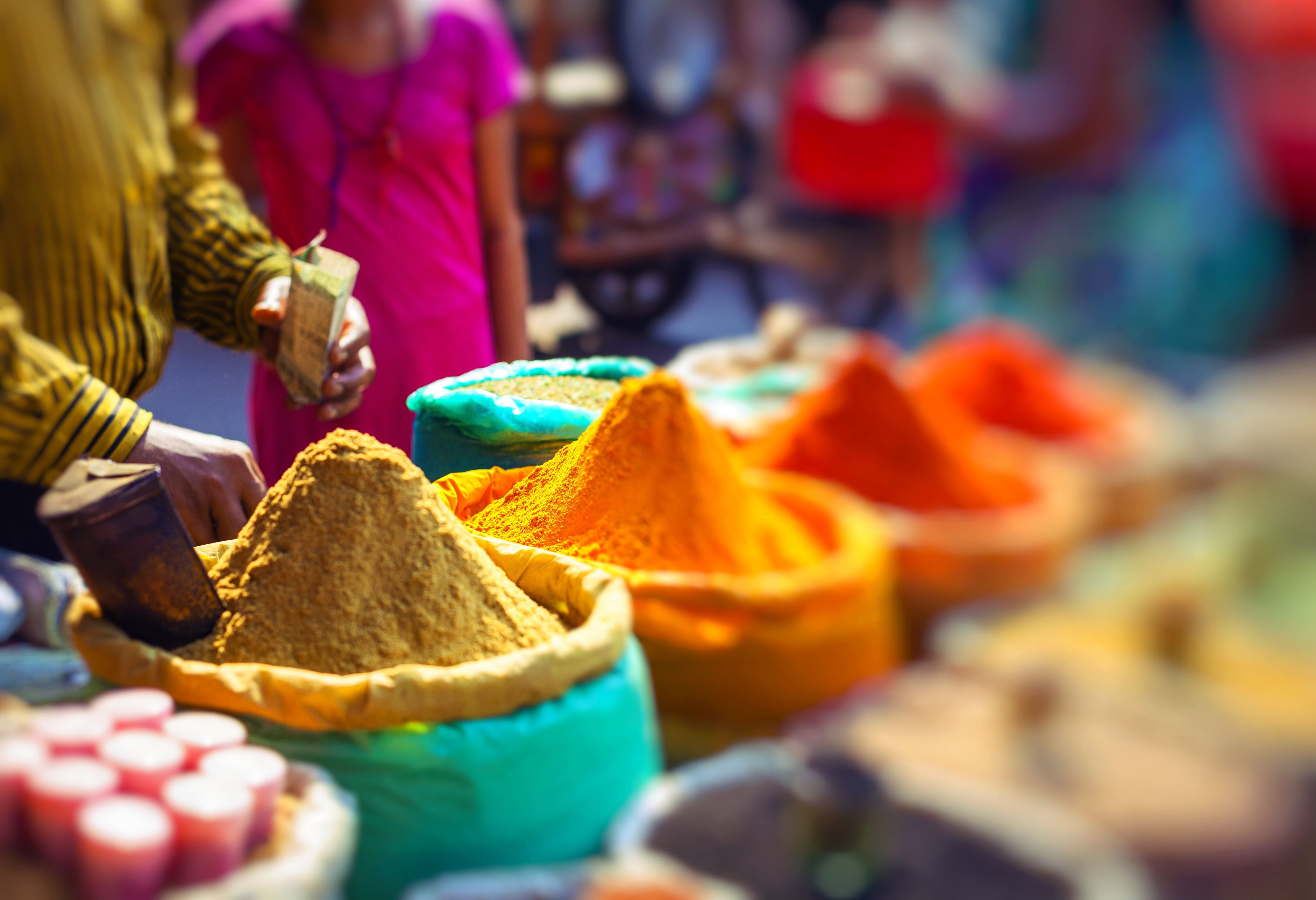 Kruidenmarkt in Delhi