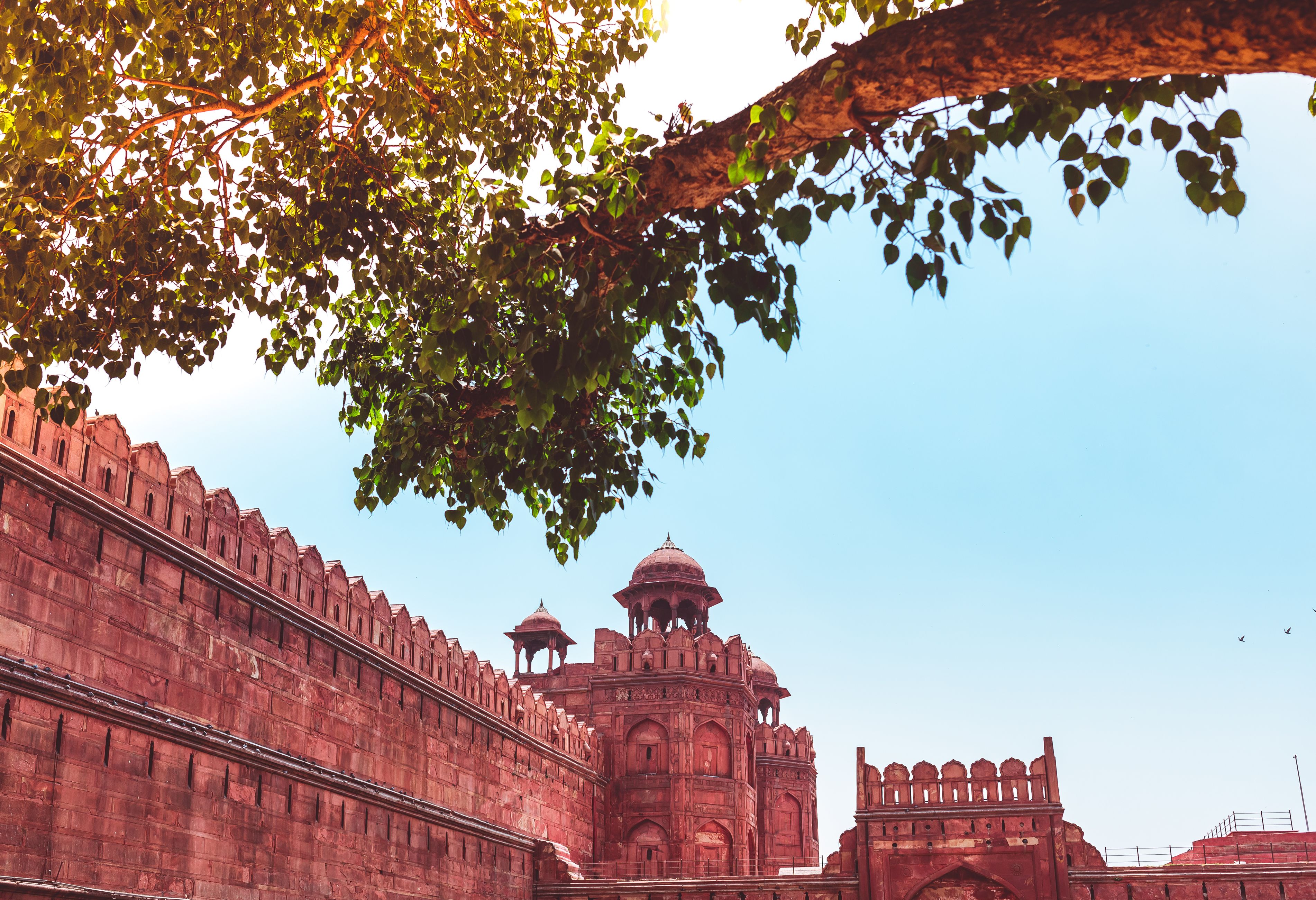 Buitenmuur Rode Fort Delhi