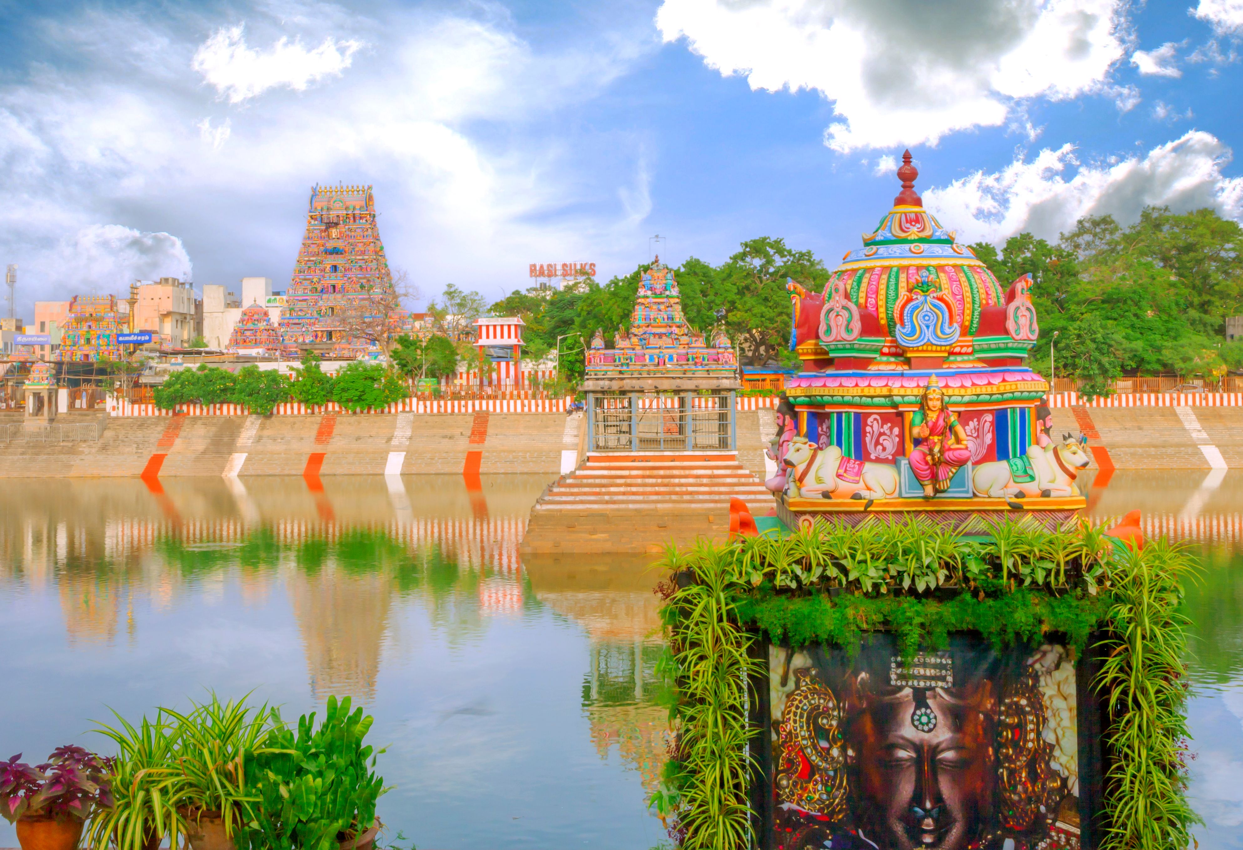Tempels van Gayetri en Gayetri en Sri Kapaleeshwarar in Chennai