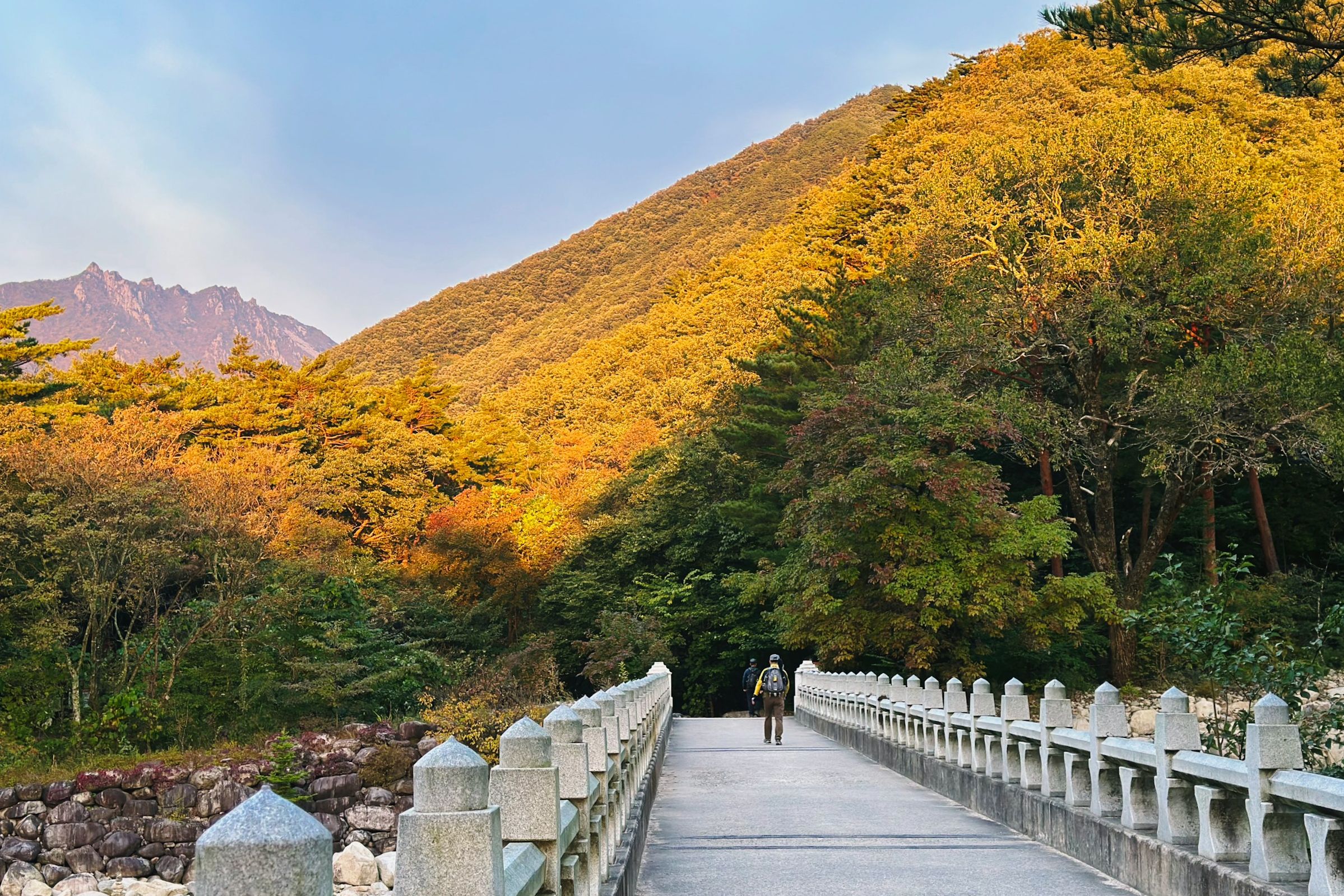 Wandelaar in Seoraksan National Park