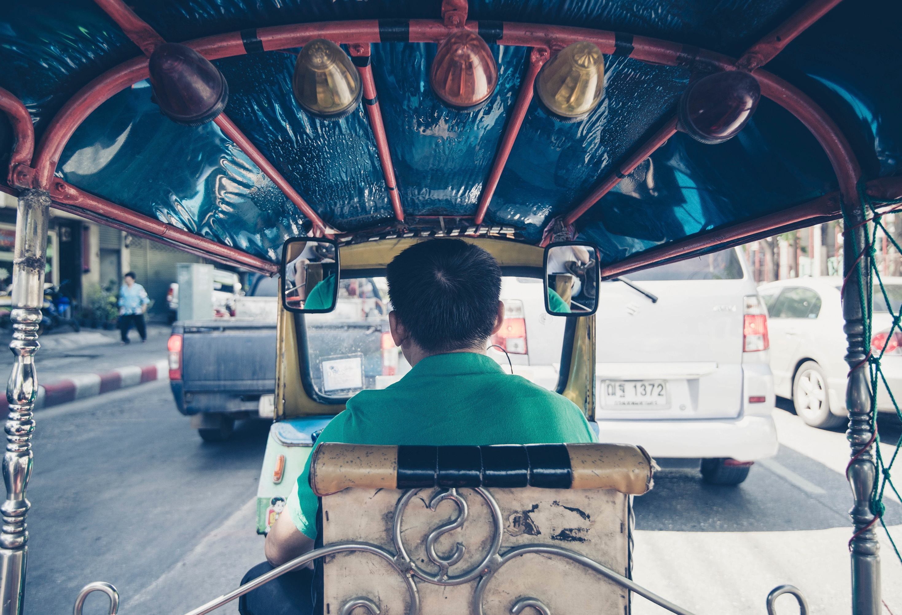 Tuk tuk in Bangkok in Thailand