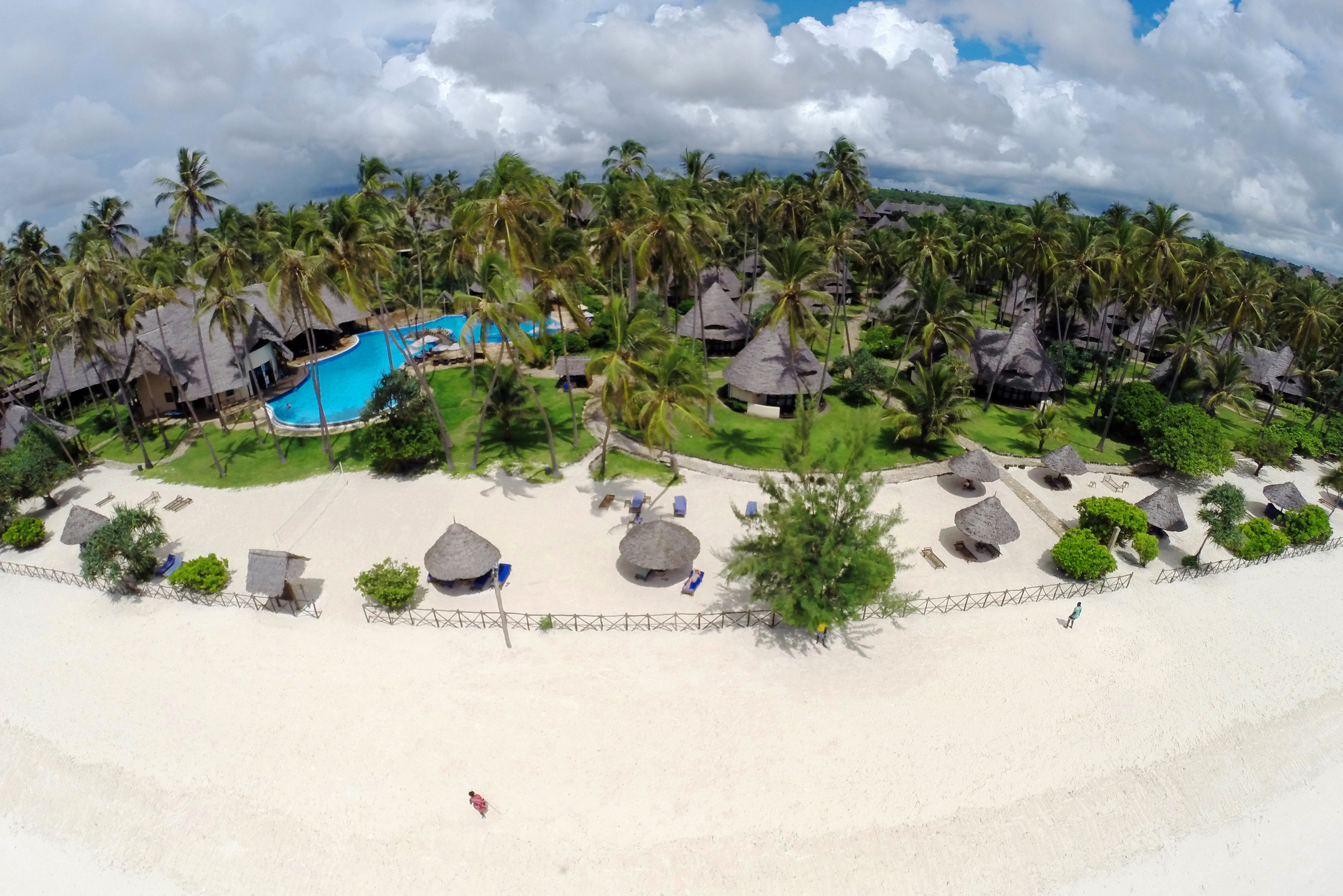 Overview van het Ocean Paradise Resort op Zanzibar