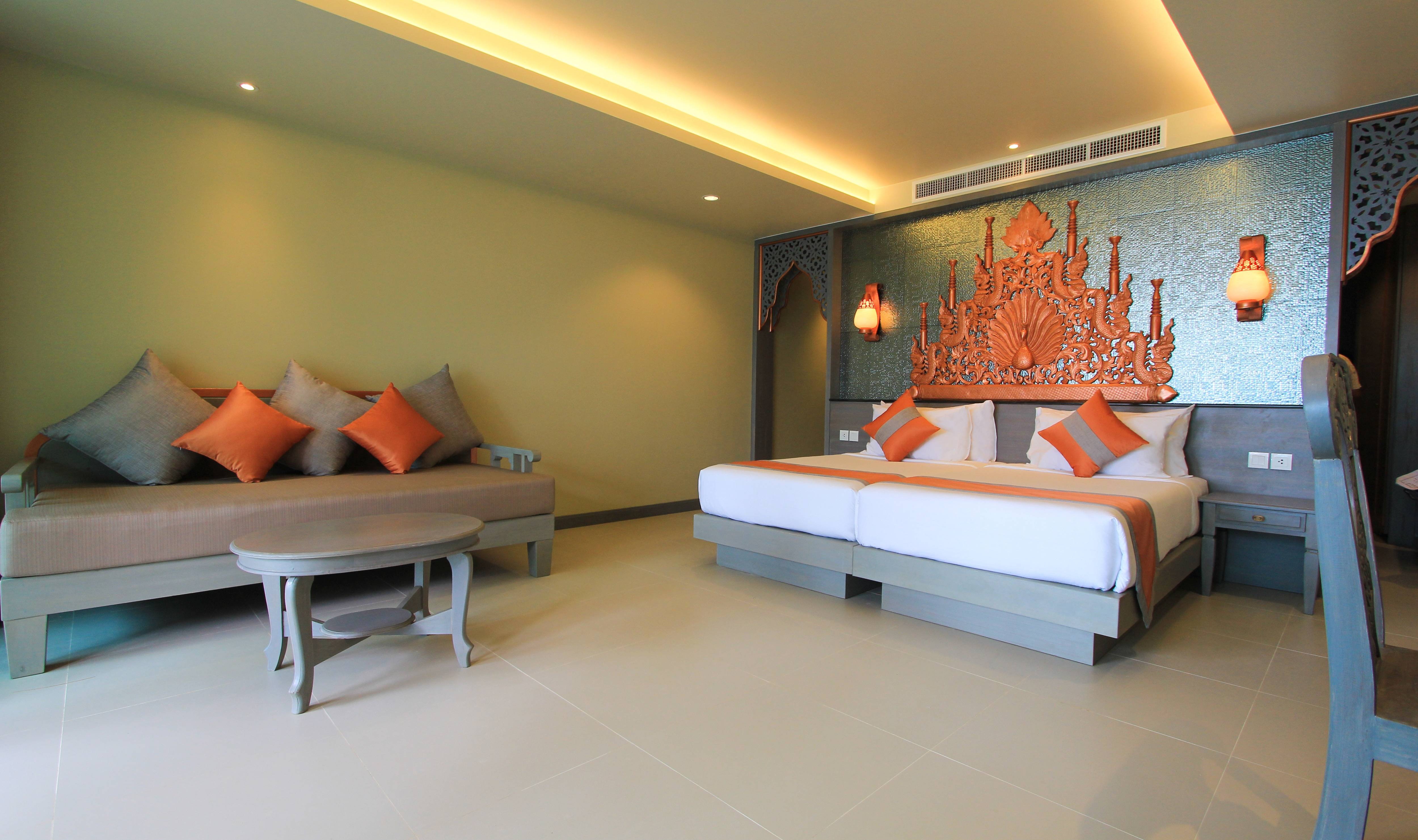 Deluxe Seaview kamer in het Maikhao Palm Beach Resort in Phuket in Thailand