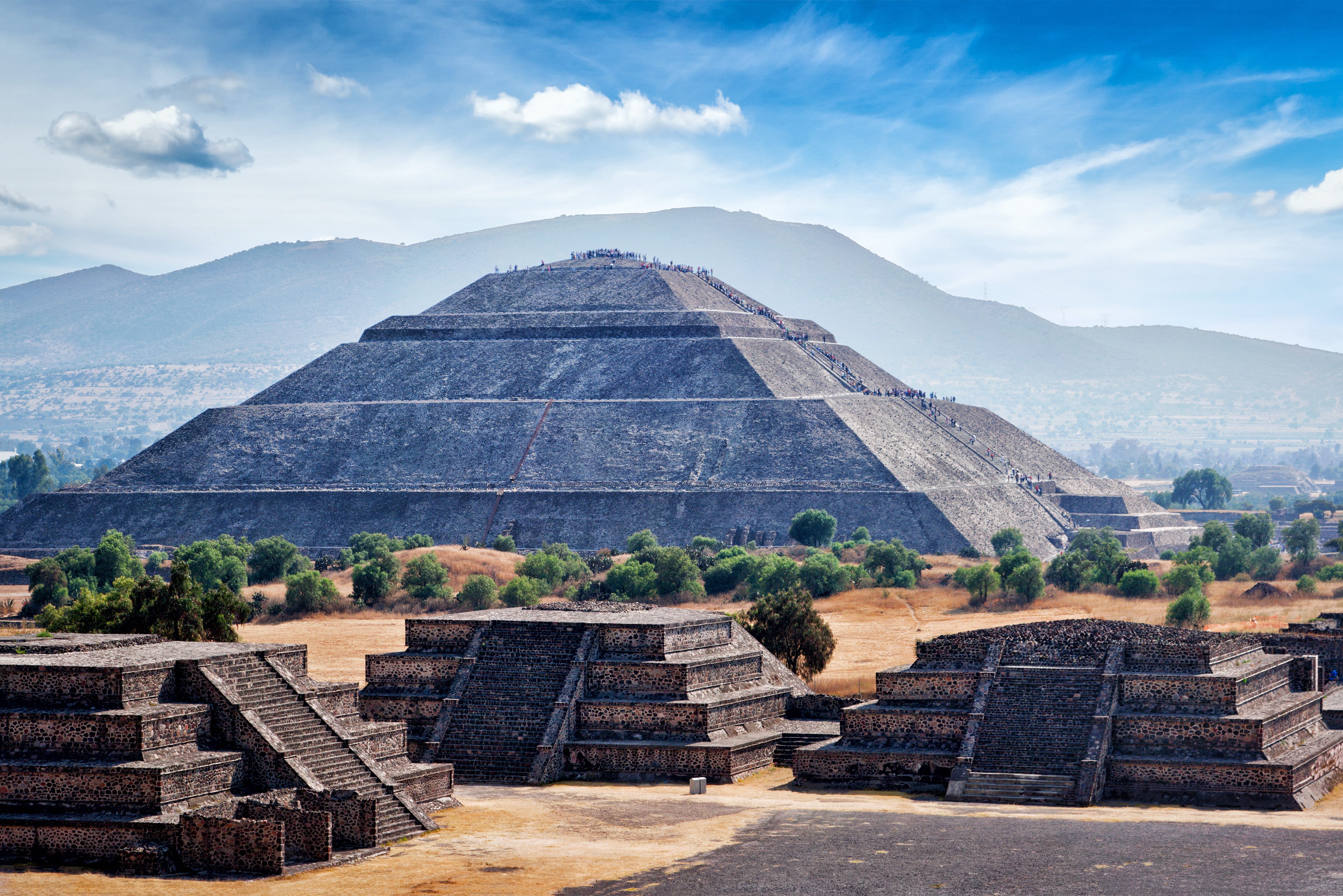 Piramide van de zon Teotihuacan vlakbij Mexico Stad