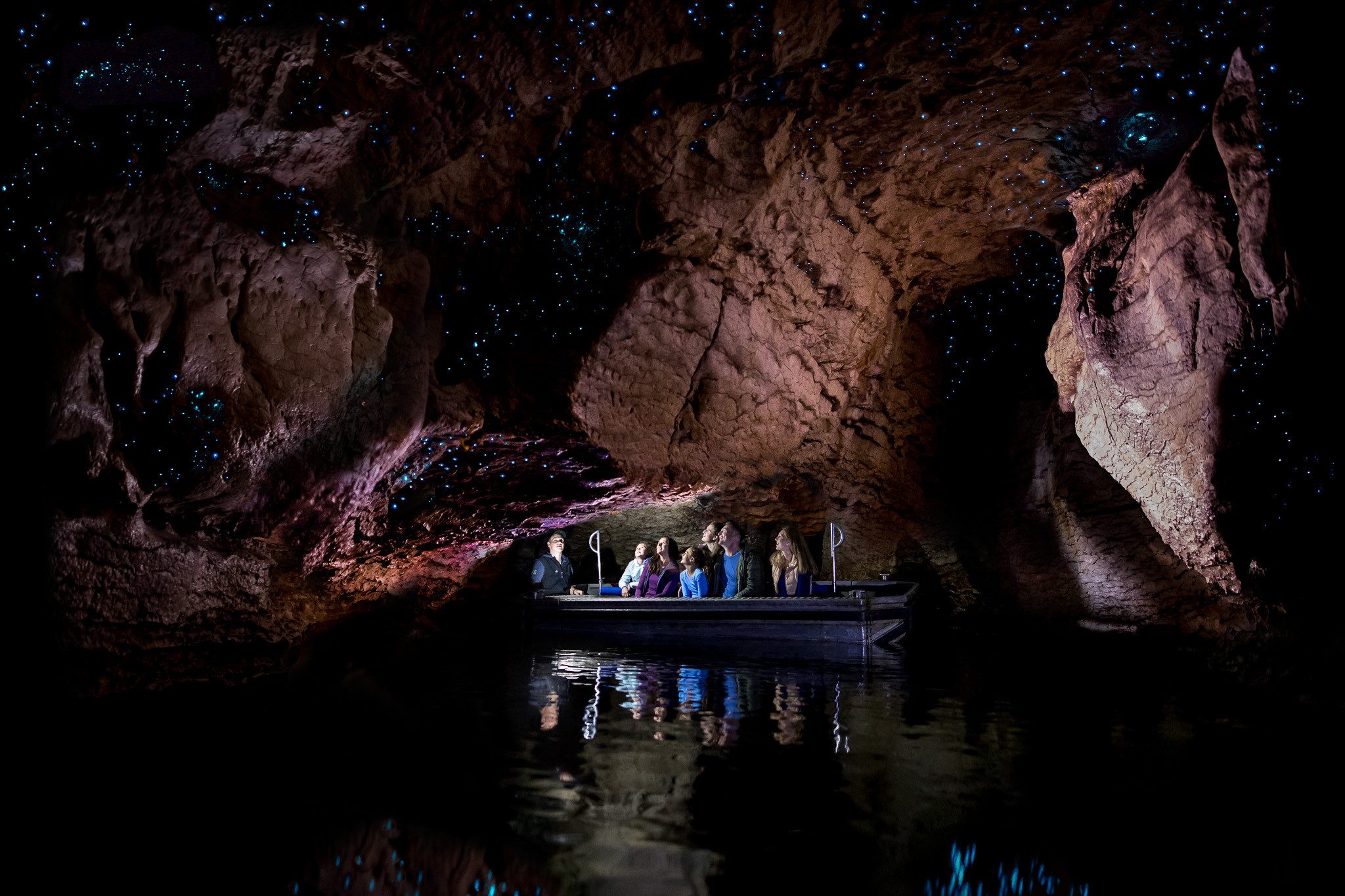 Te Anau Glowworm Caves bij Te Anau in Nieuw-Zeeland