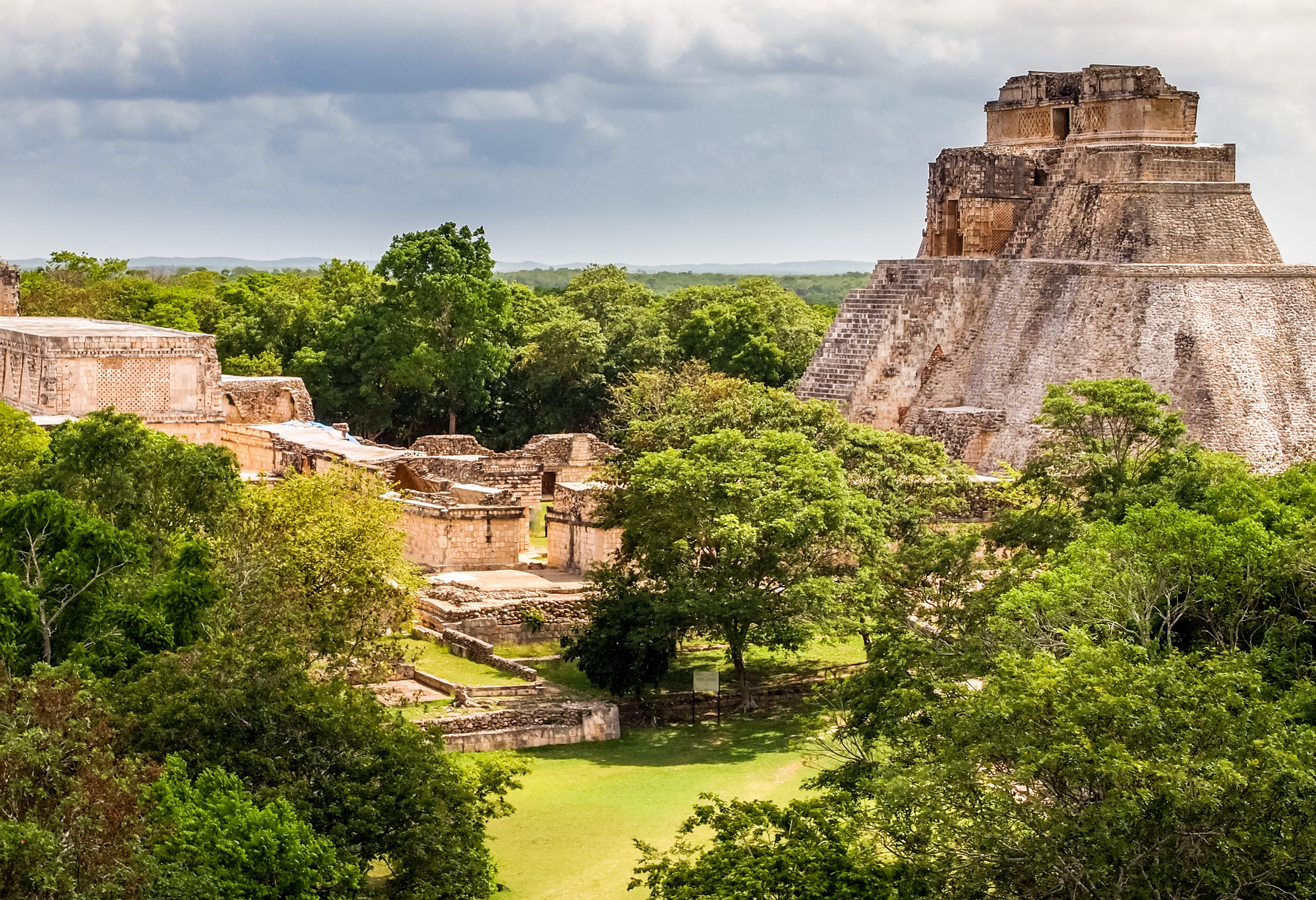 Maya-stad Uxmal bij Merida op Yucatan in Mexico