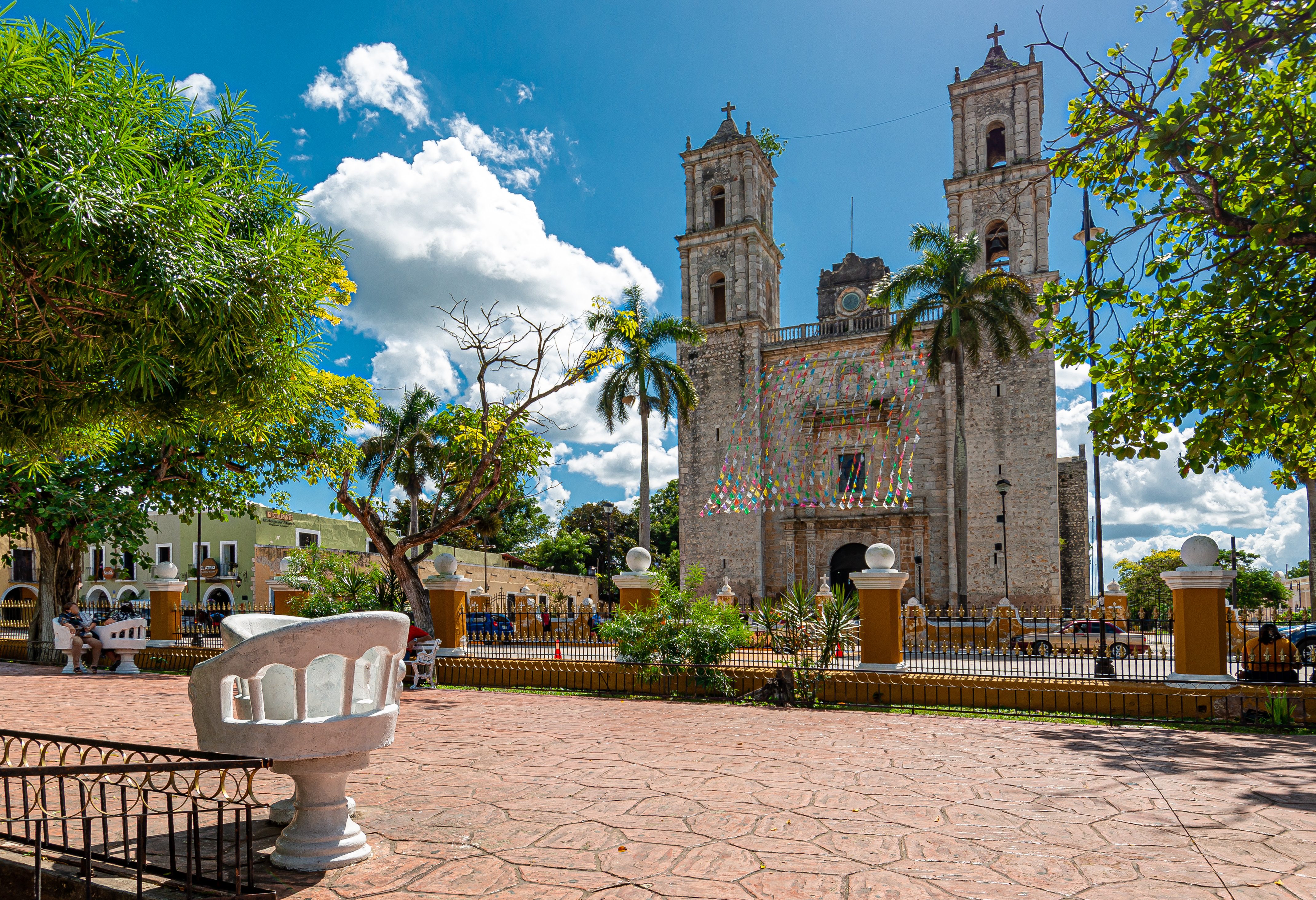 De prachtige kathedraal van Valladolid in Yucatan in Mexico