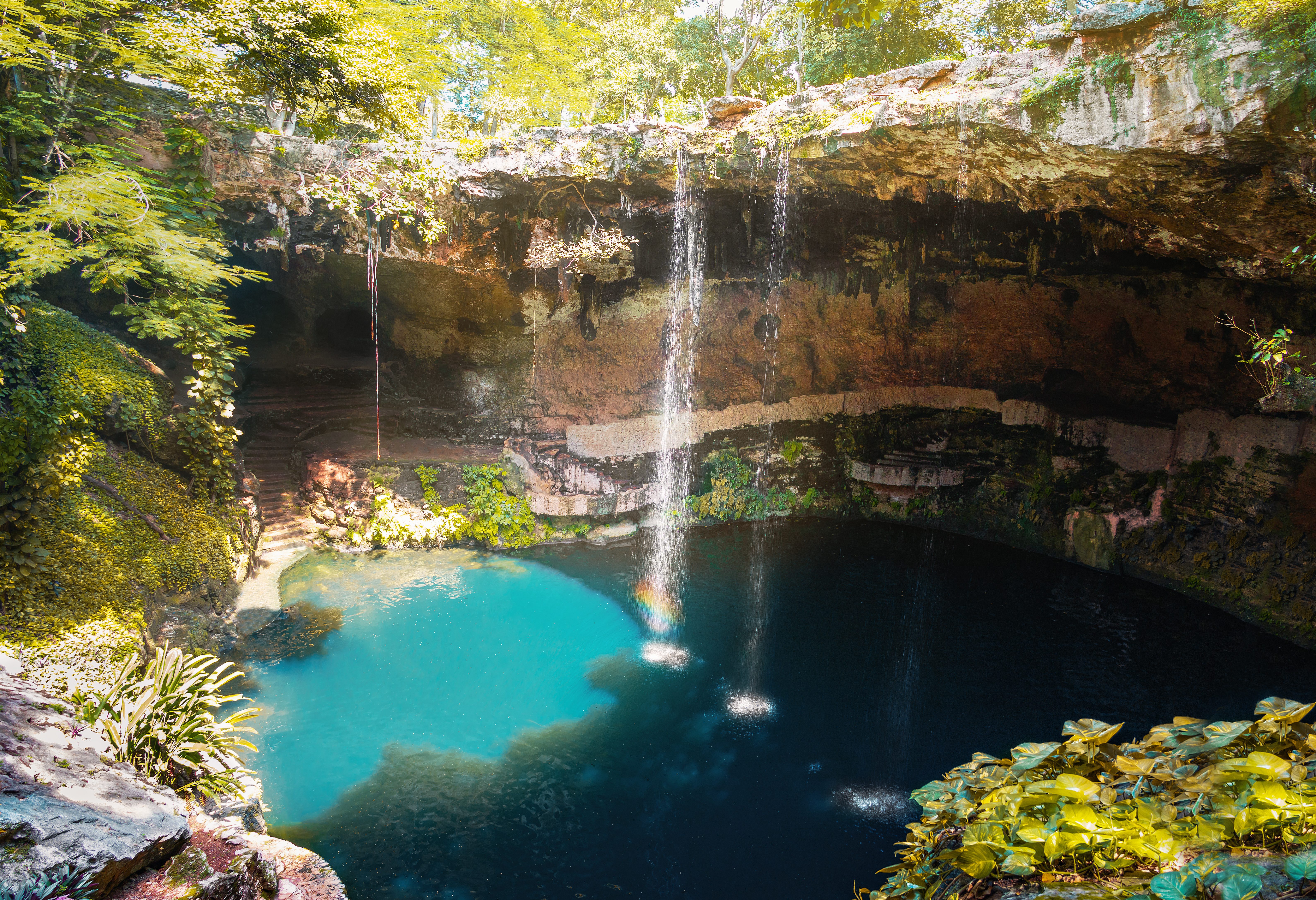 Cenote Zaki vlakbij Valladolid in Yucatan in Mexico