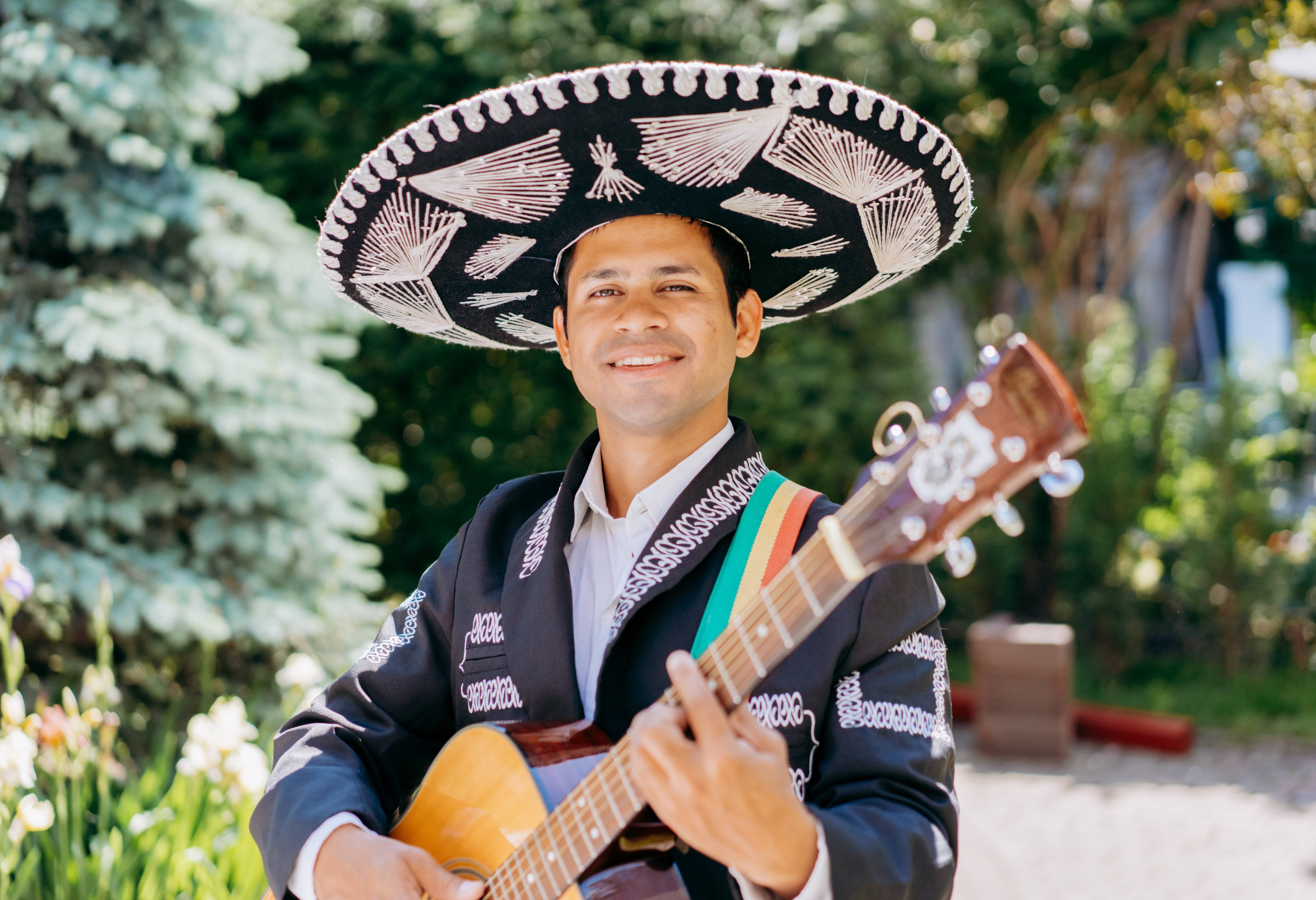 Mexicaanse muzikant met een sombrero