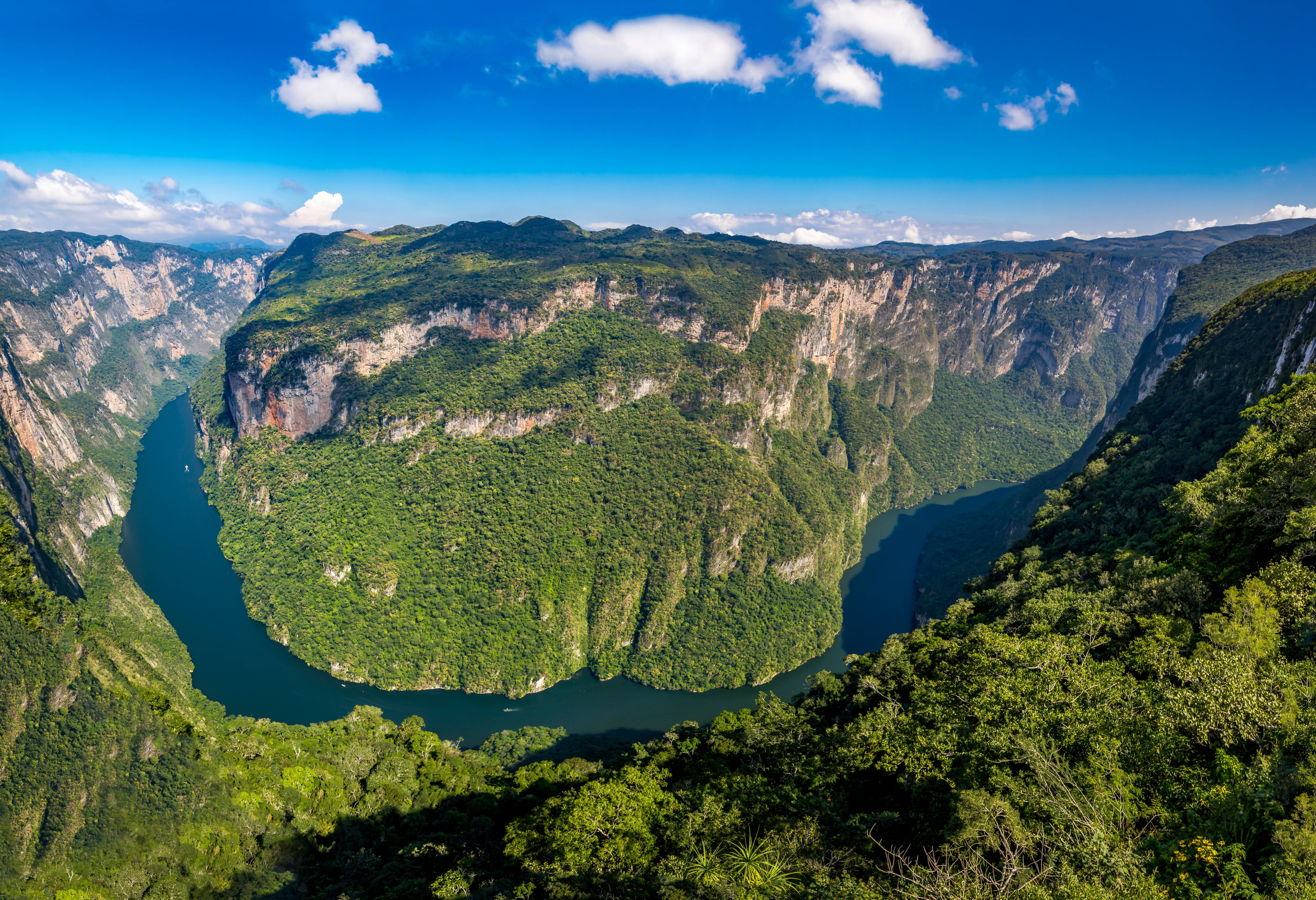 Sumidero Canyon National Park in Chiapas in Mexico