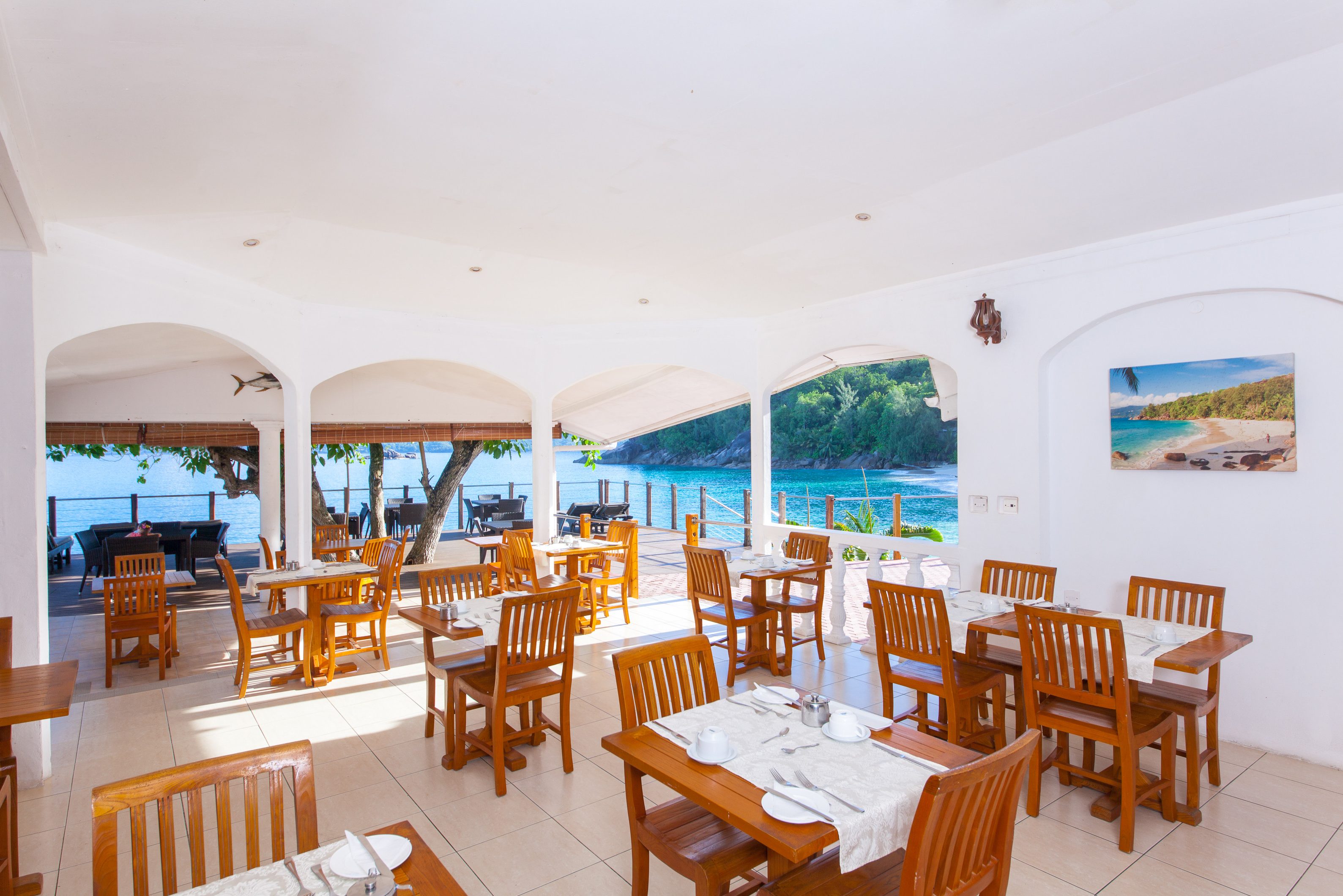 Restaurant van het Anse Soleil Beachcomber op Mahé in de Seychellen