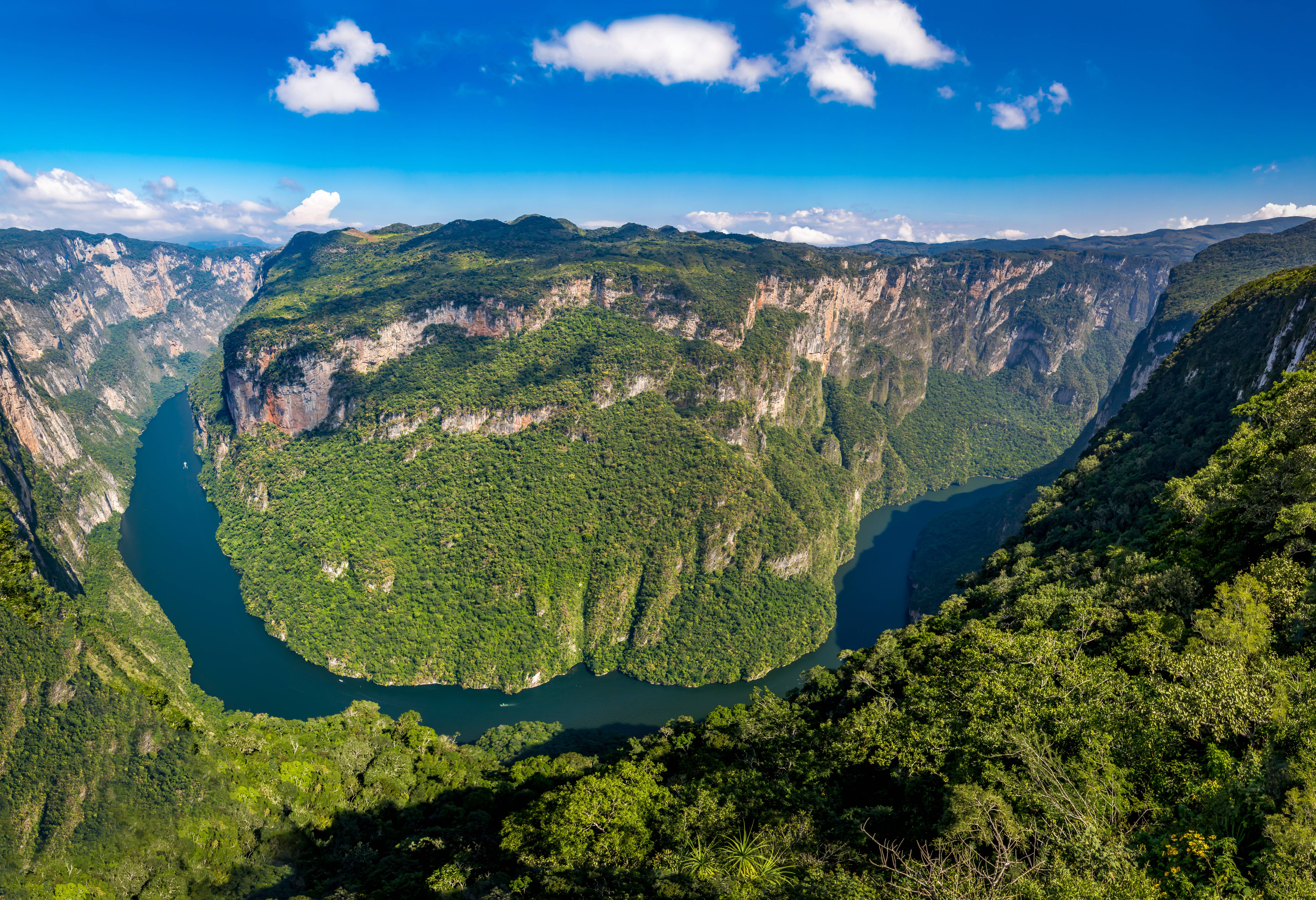 Sumidero canyon national park in Chiapas in Mexico