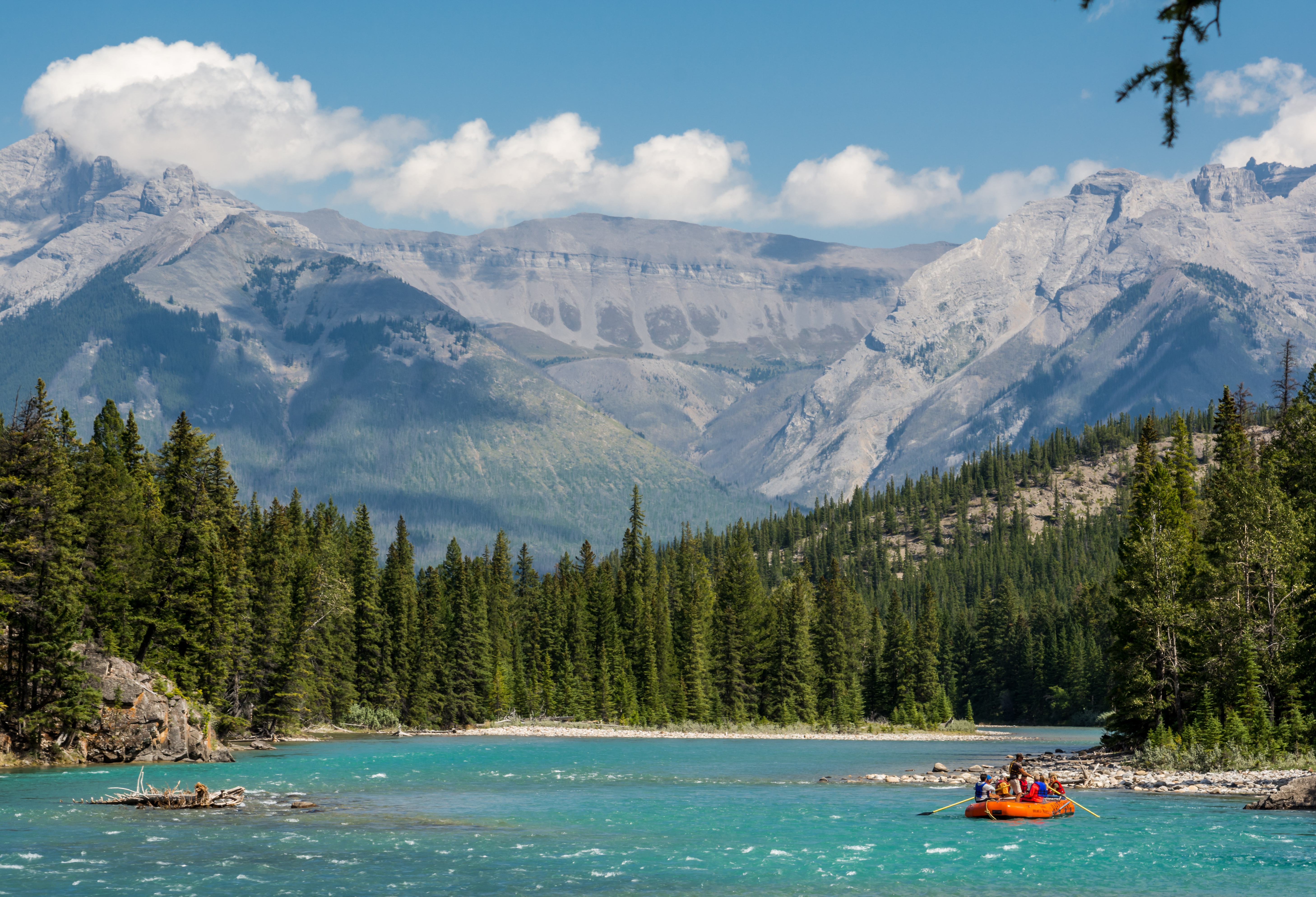 Raften in Jasper nationaal park in Canada
