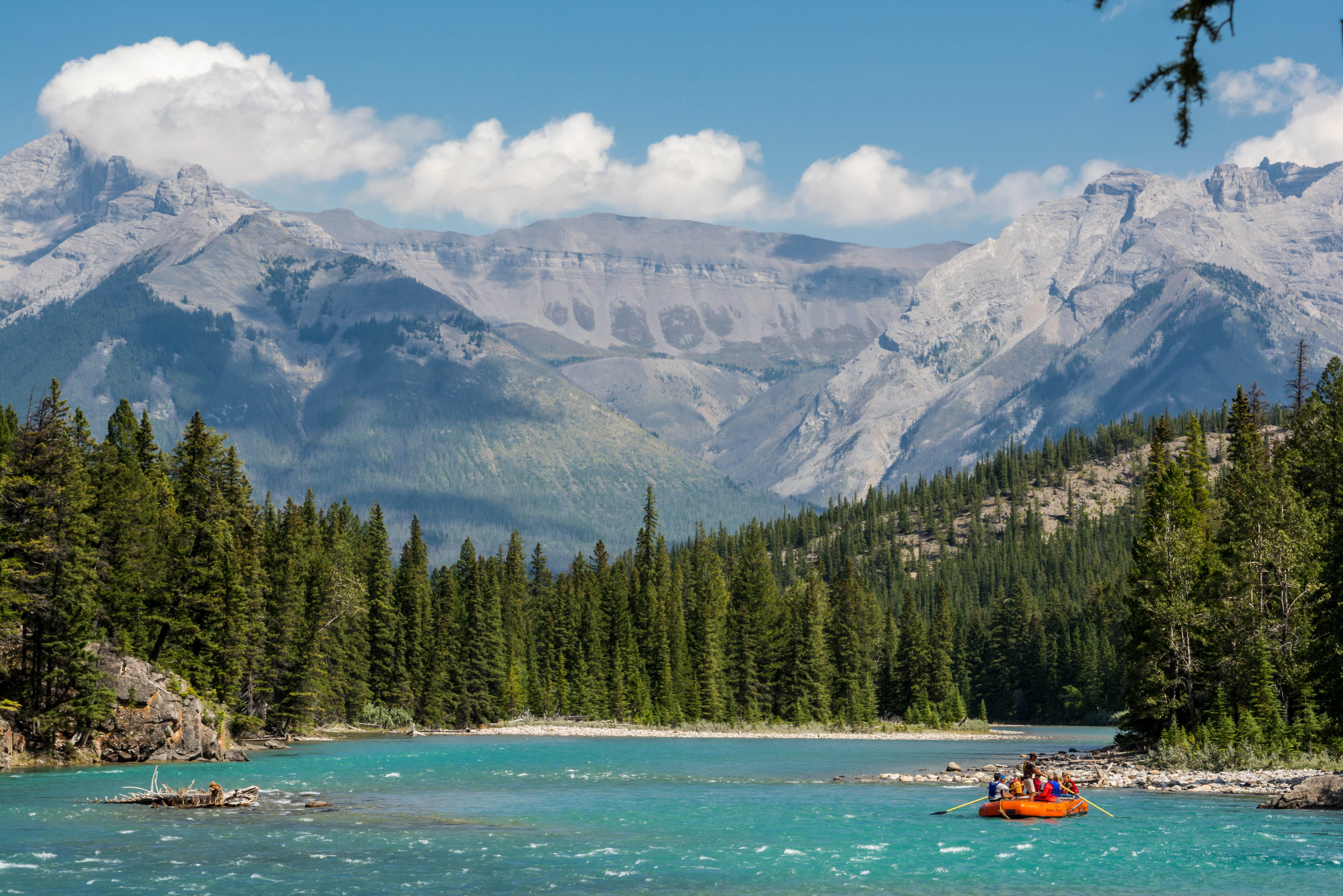 Raften in Jasper nationaal park in canada