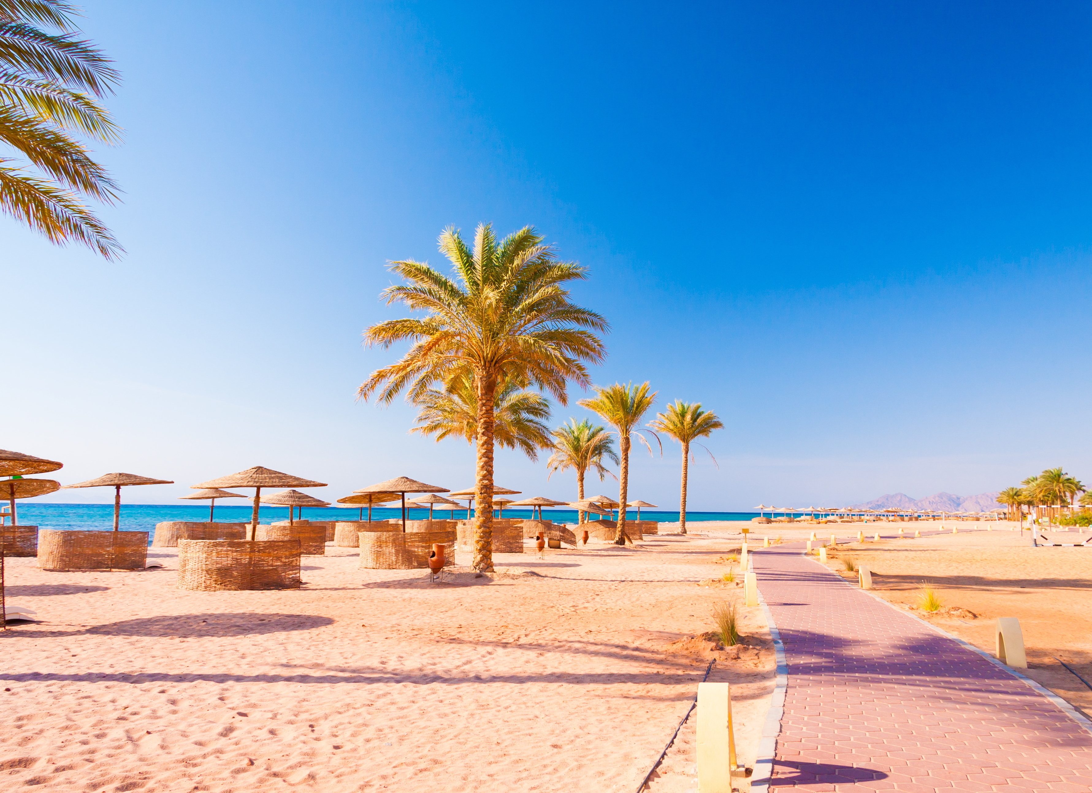 Strand van Hurghada in Egypte