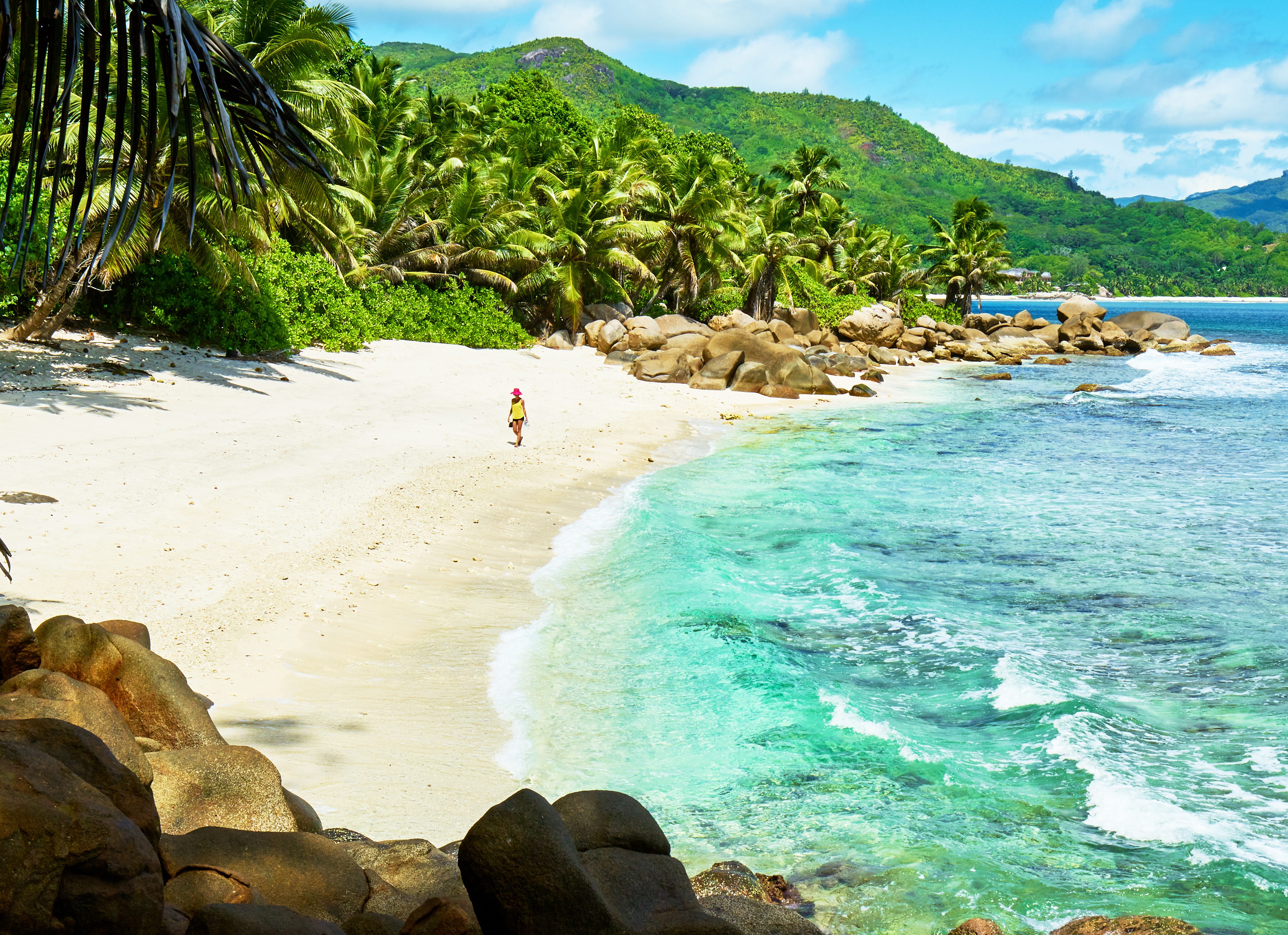 Petit Louise strand op Mahé in de Seychellen