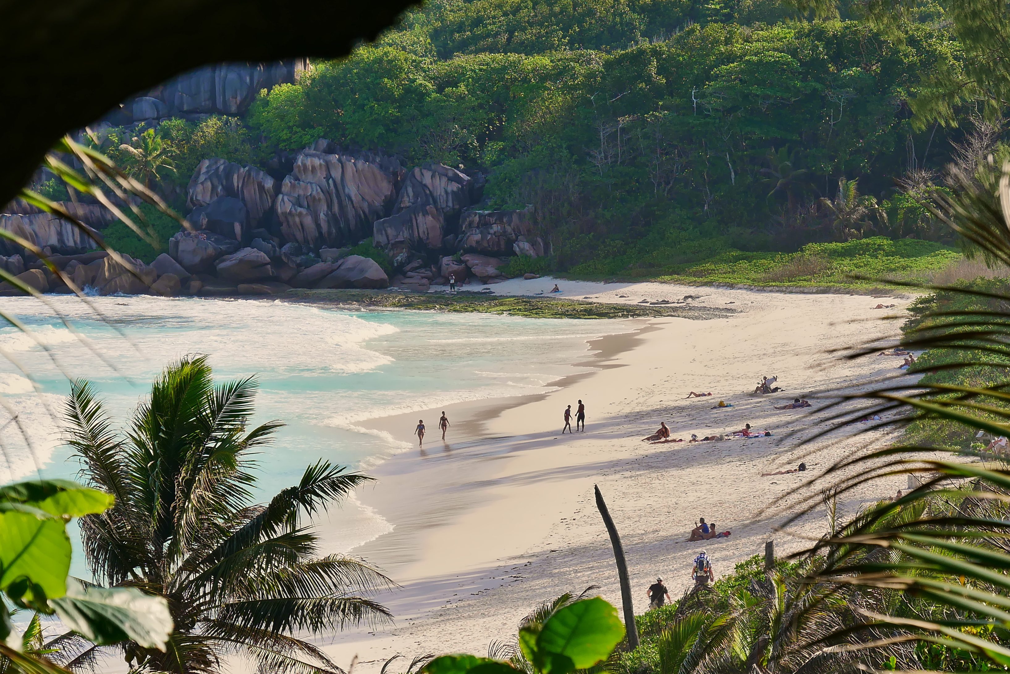 Grand Anse strand op La Digue in de Seychellen