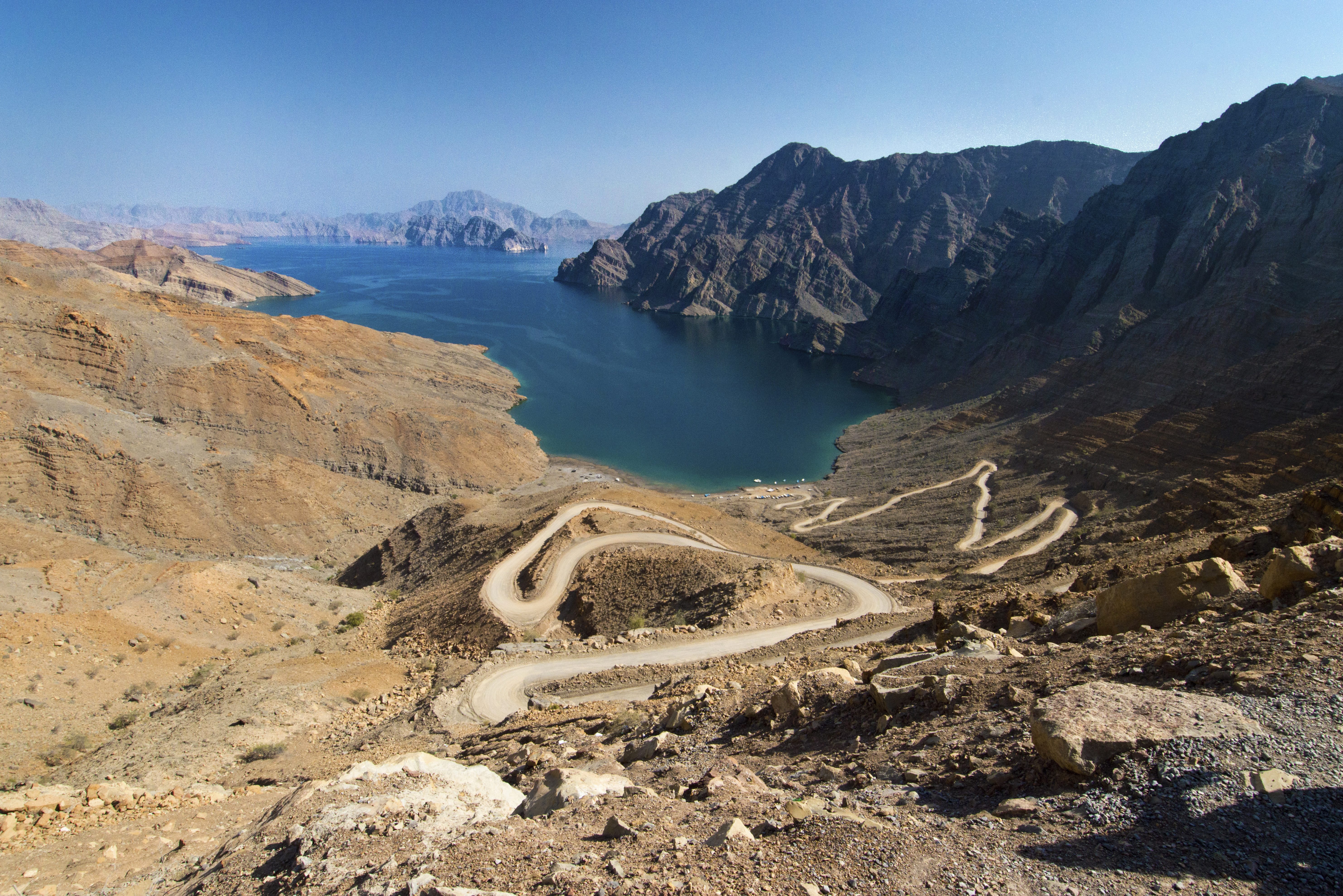 Kust van Musandam in Oman