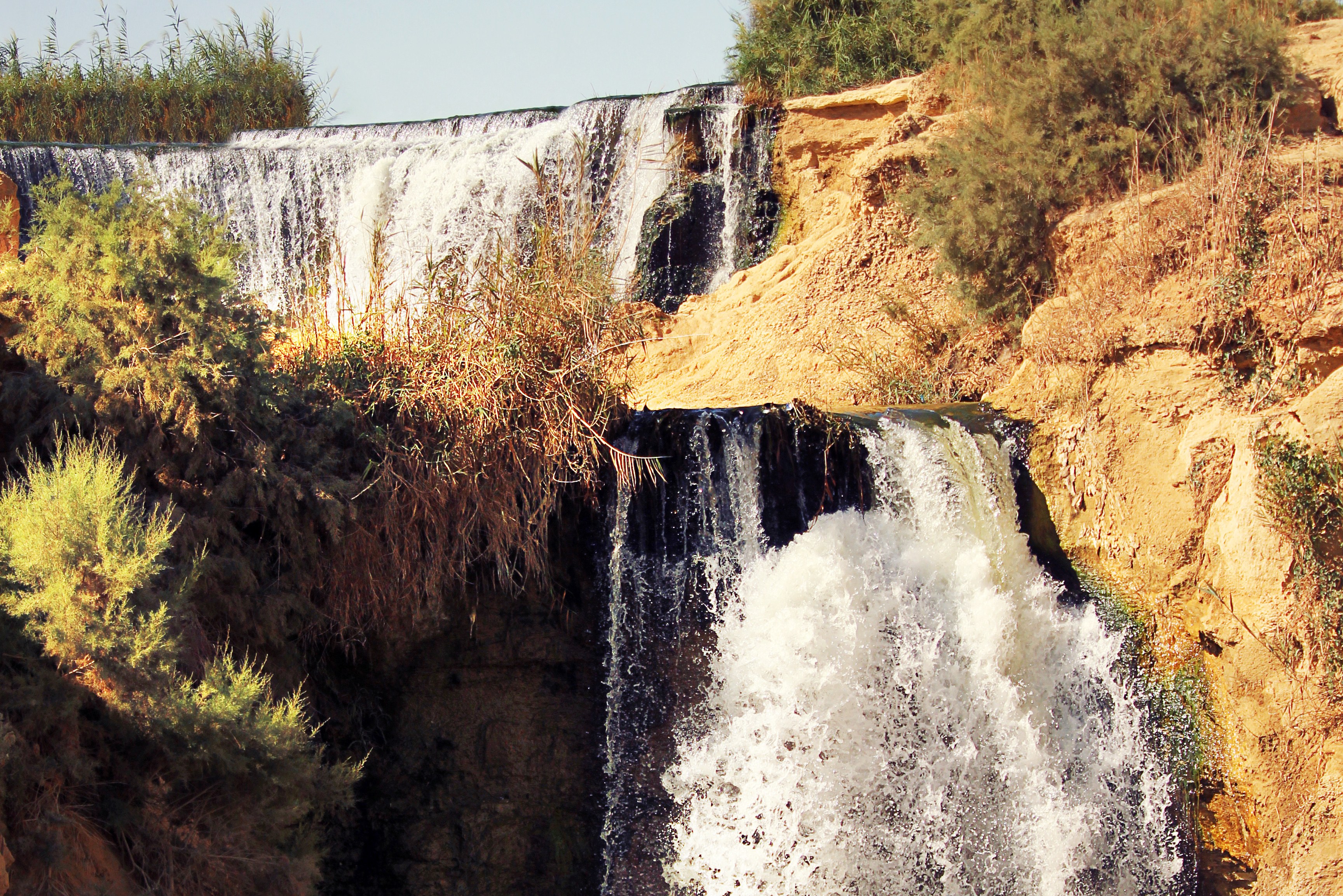Waterval bij El-Fayoum oase in Egypte