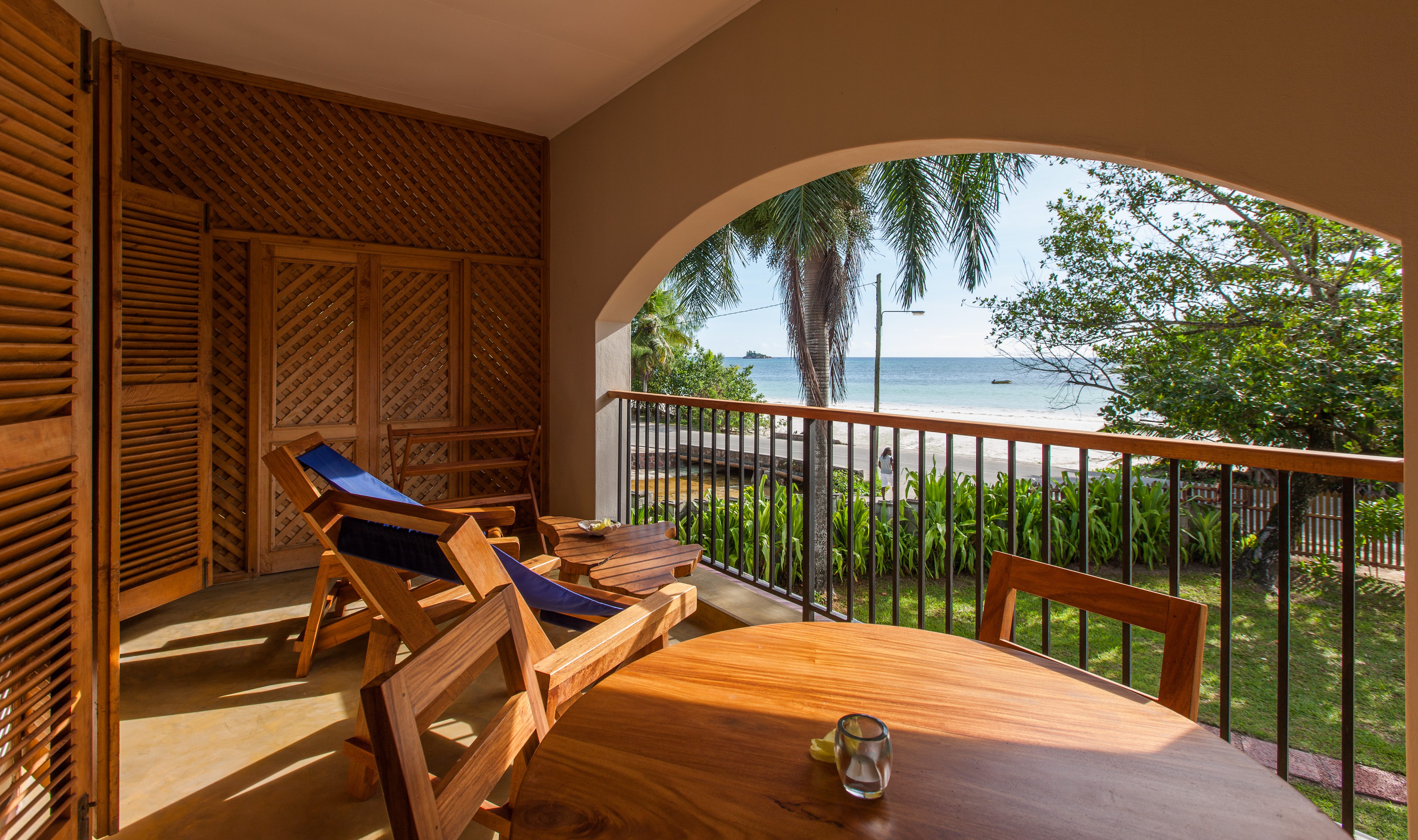 Seychellen Praslin L'Hirondelle Guest House Appartement Balkon