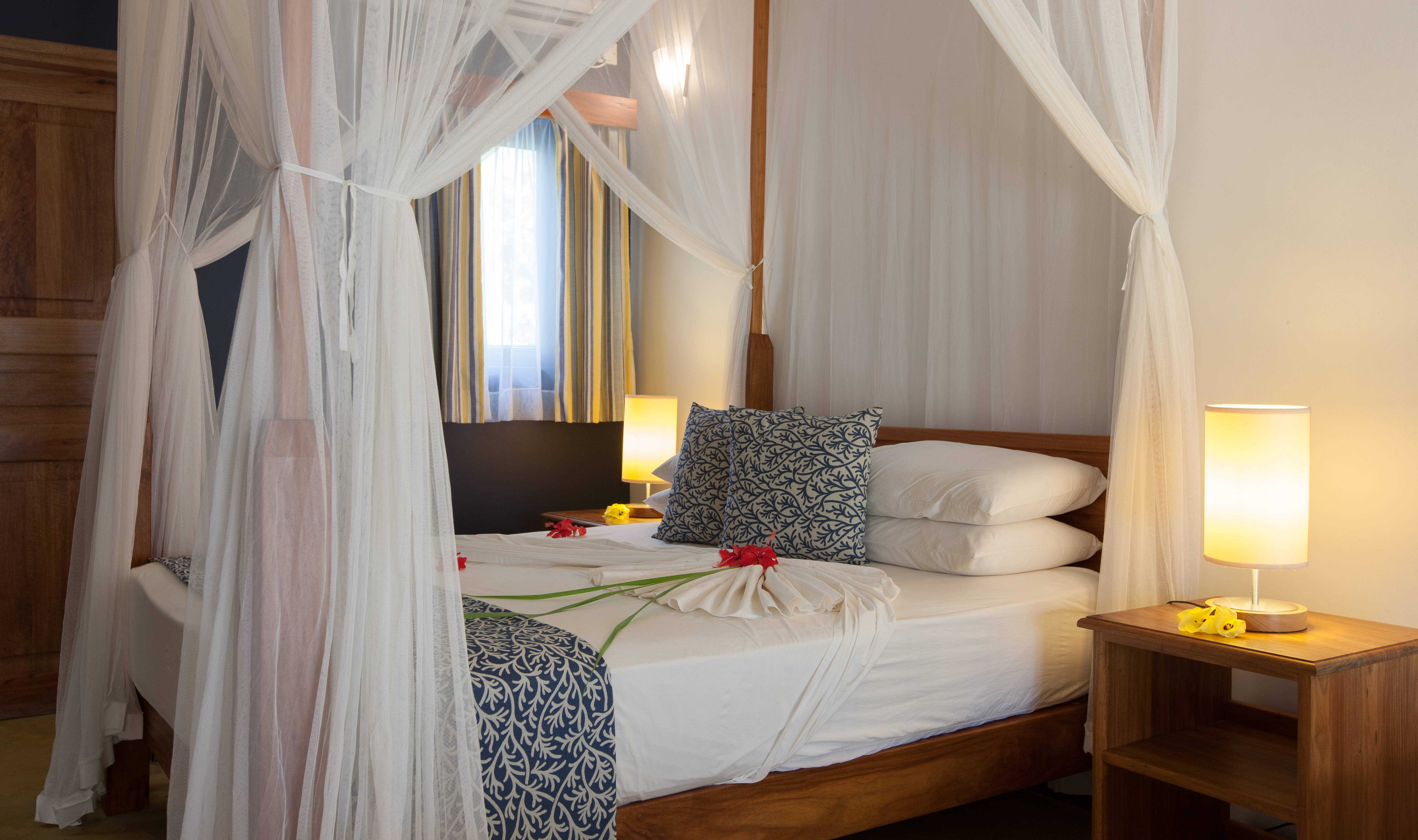 Seychellen Praslin L'Hirondelle Guest House Appartement Slaapkamer