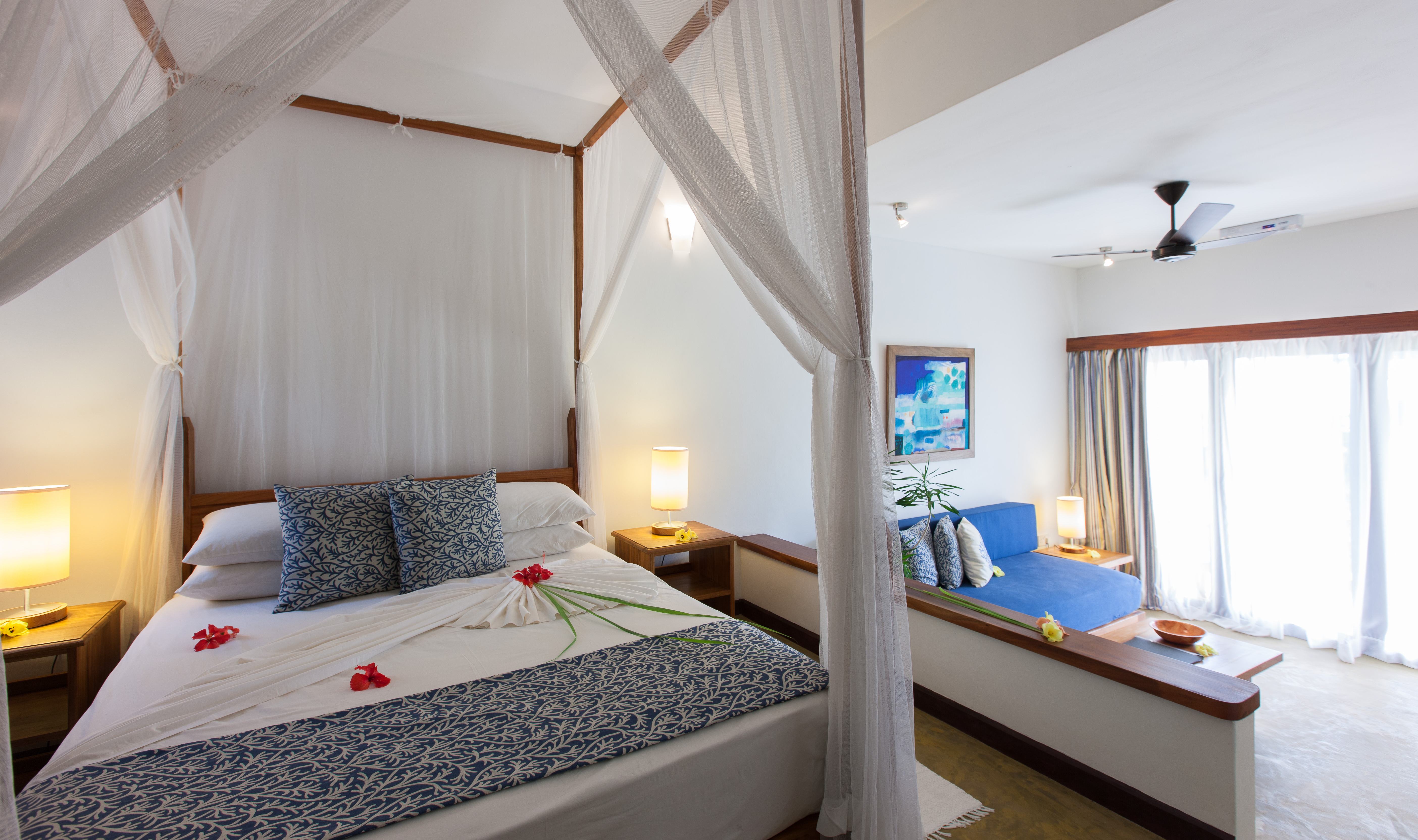 Seychellen Praslin L'Hirondelle Guest House Appartement Slaapkamer