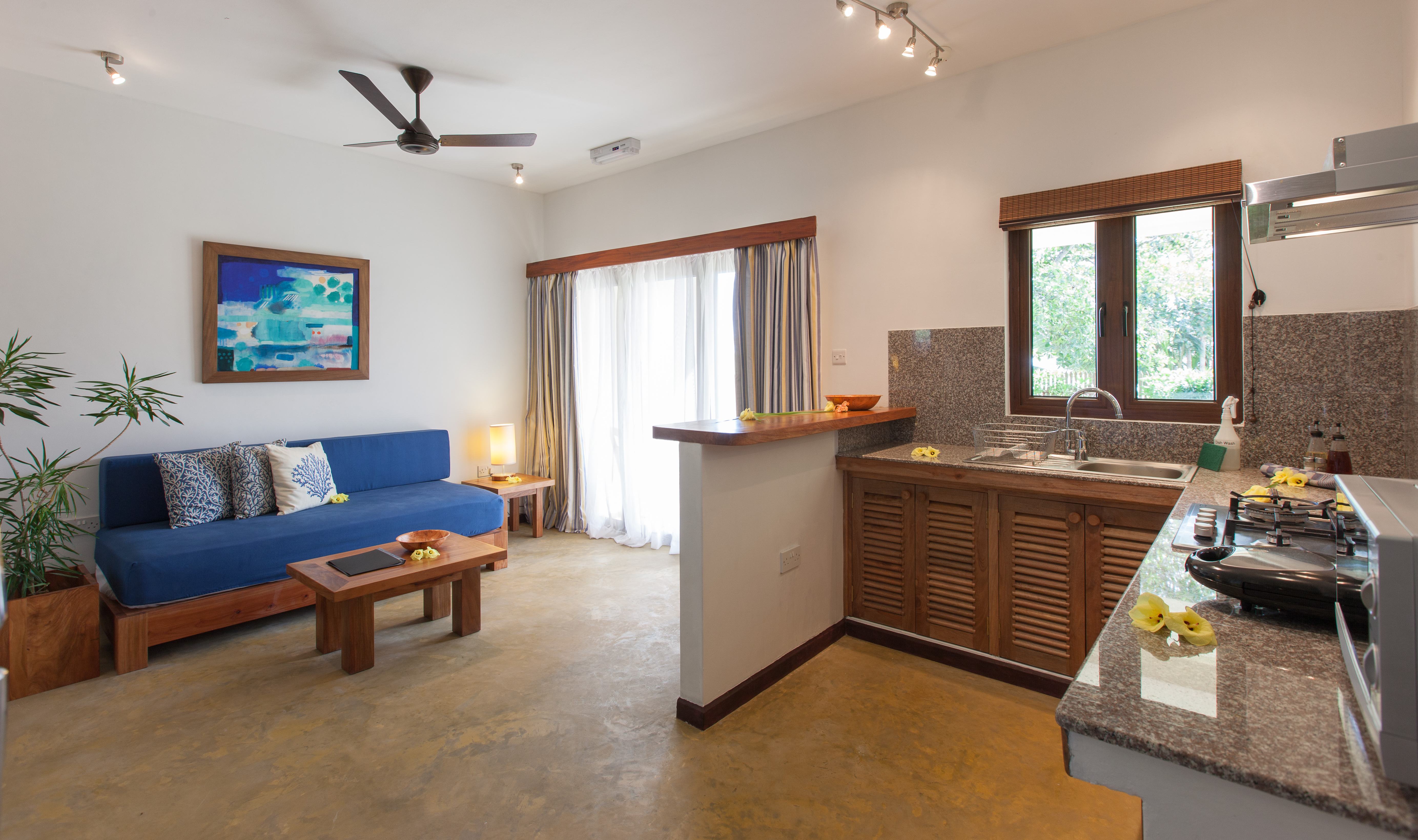 Seychellen Praslin L'Hirondelle Guest House Appartement Keuken