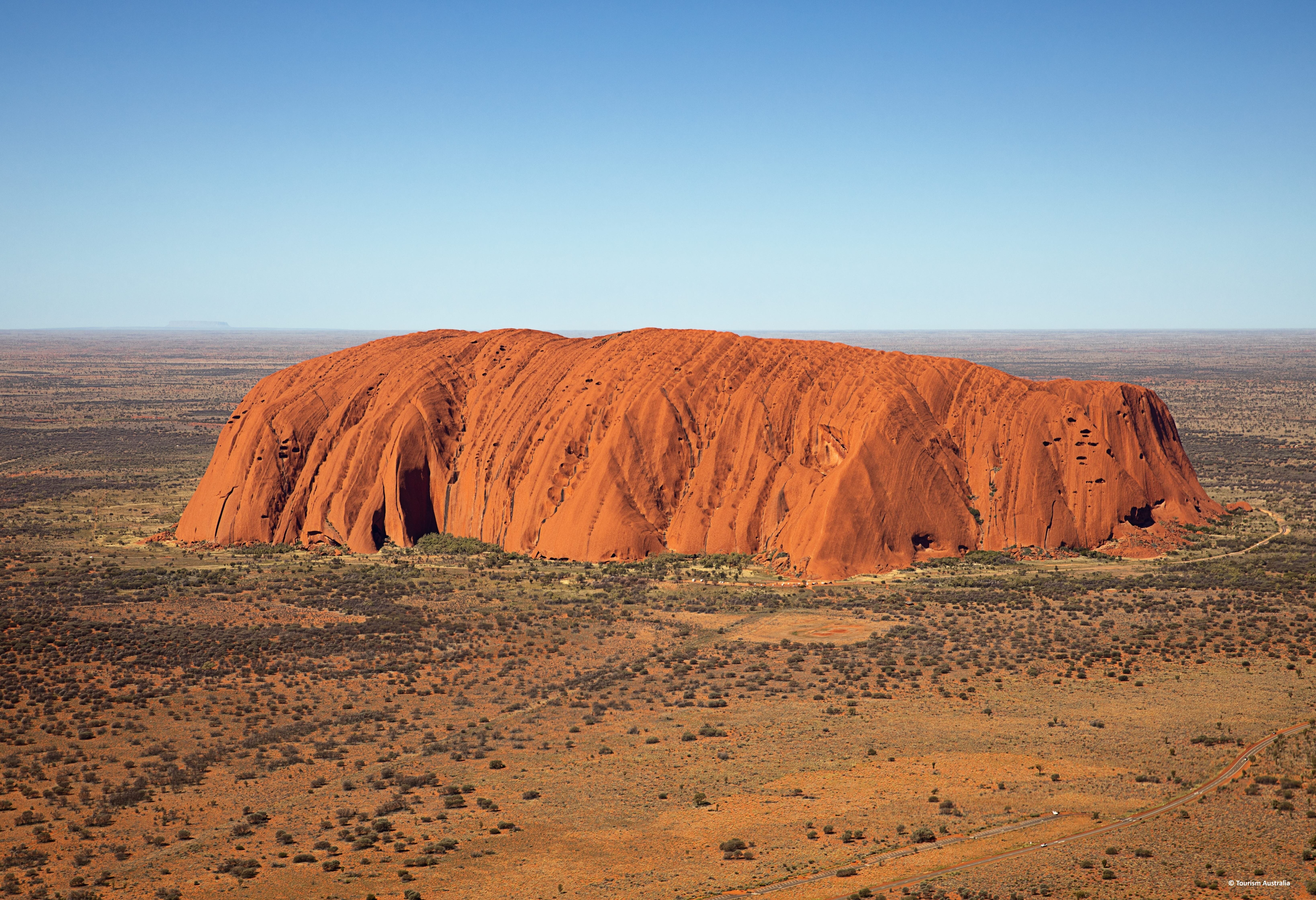 Uluru in het Uluru-Kata Tjuta National Park in het hart van Australie