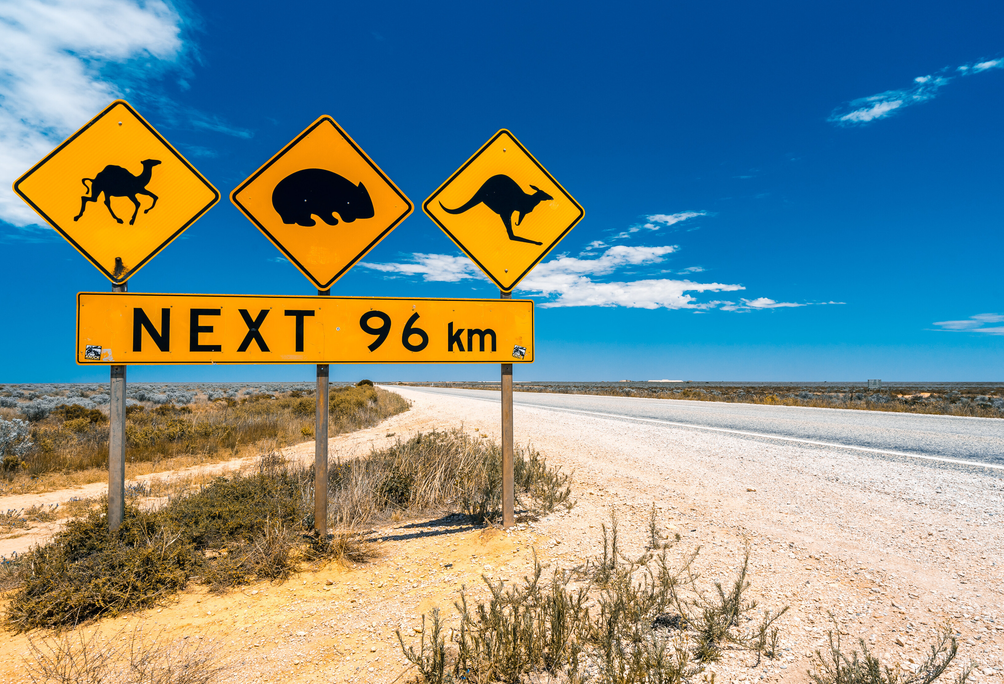 Weg in de outback van Australie