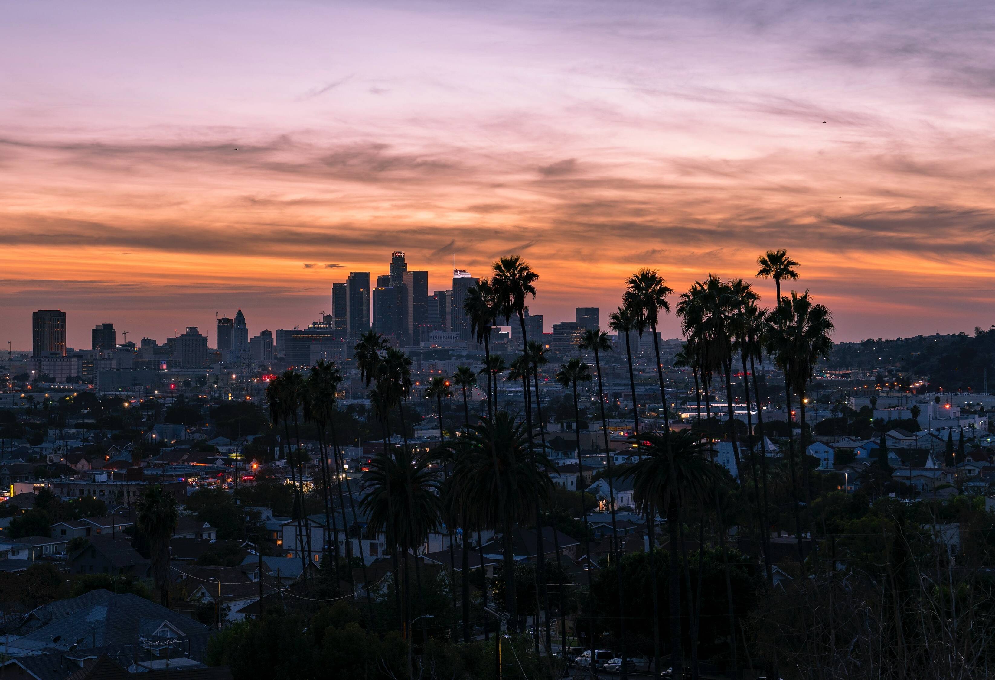 Los Angeles bij zonsondergang