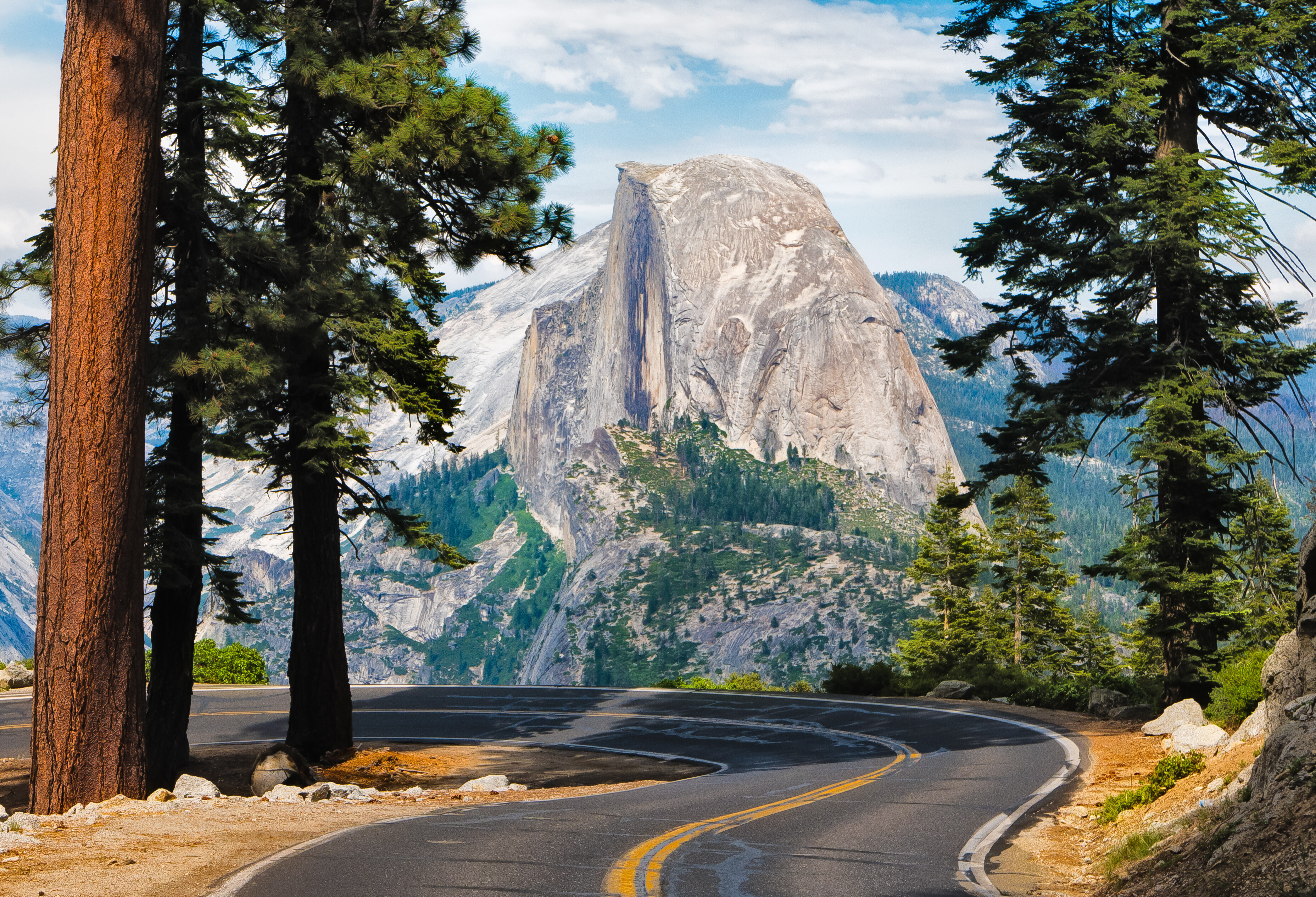 Weg door Yosemite Californië