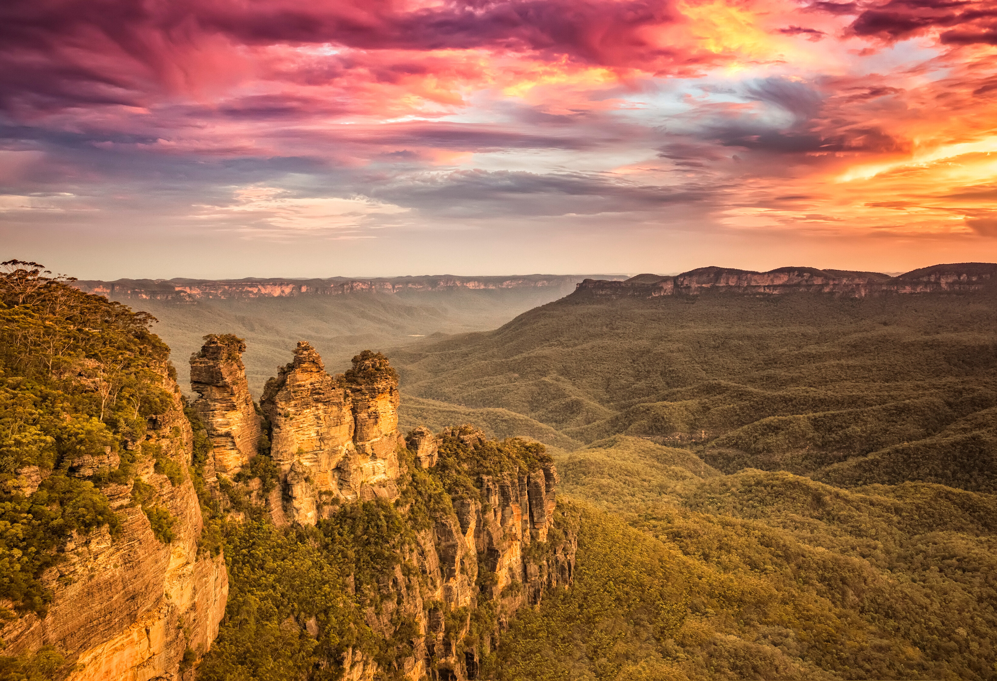 De Drie Gezusters in de Blue Mountains in Australie