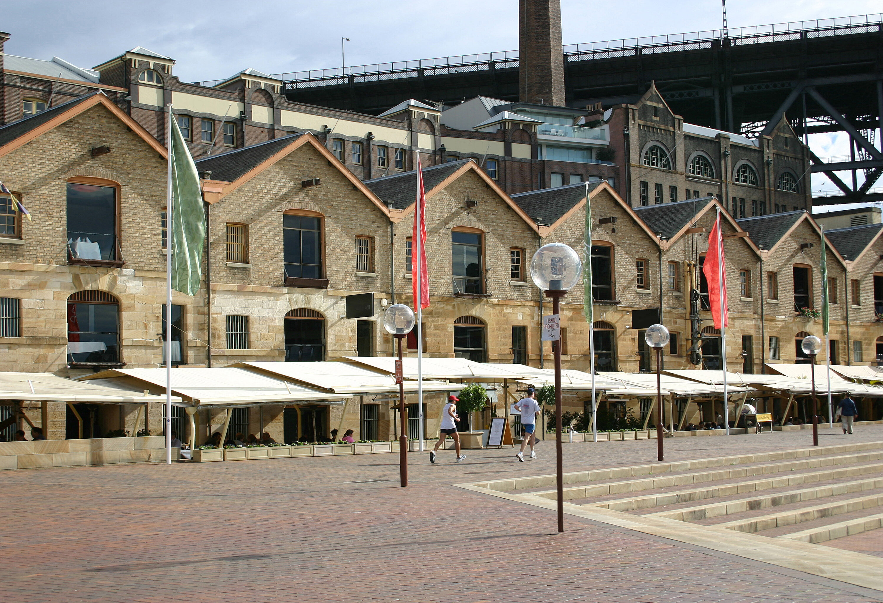 De wijk The Rocks in Sydney in Australie
