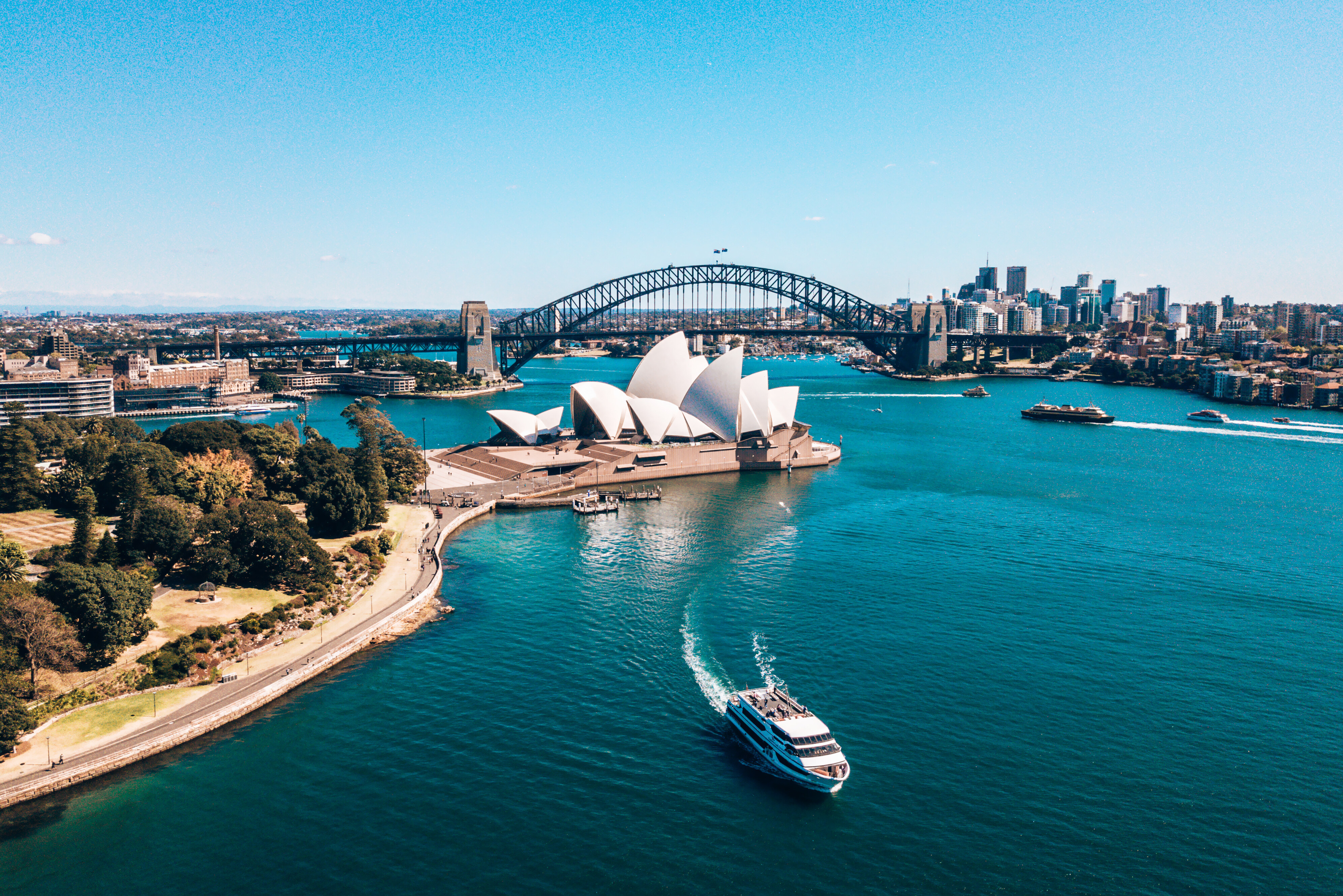 Austalie Sydney Harbour Opera House en Bridge