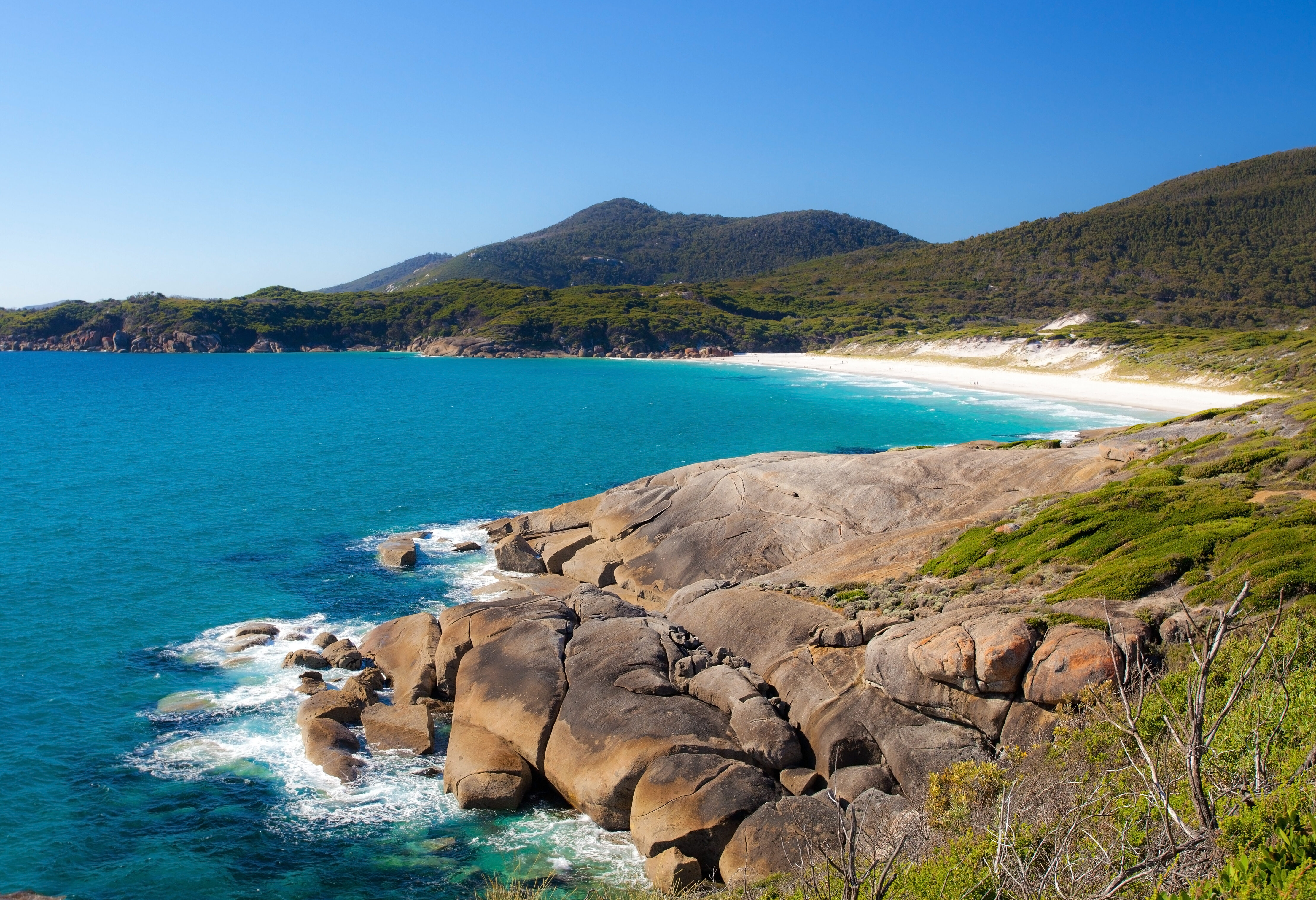 Squeaky Beach in het Wilsons Promontory National Park in Australie
