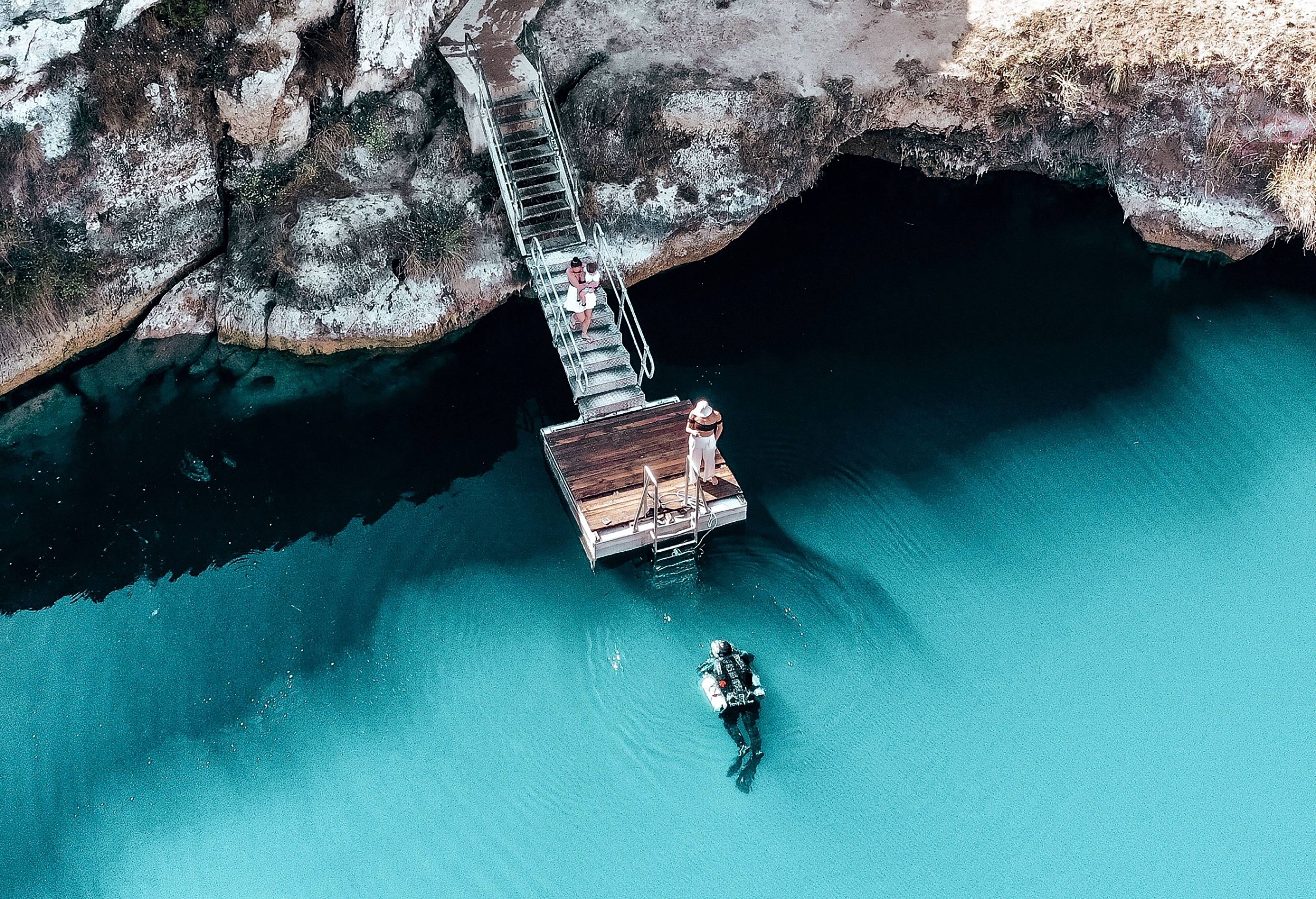 Little Blue Lake in Mount Gambier in Australie