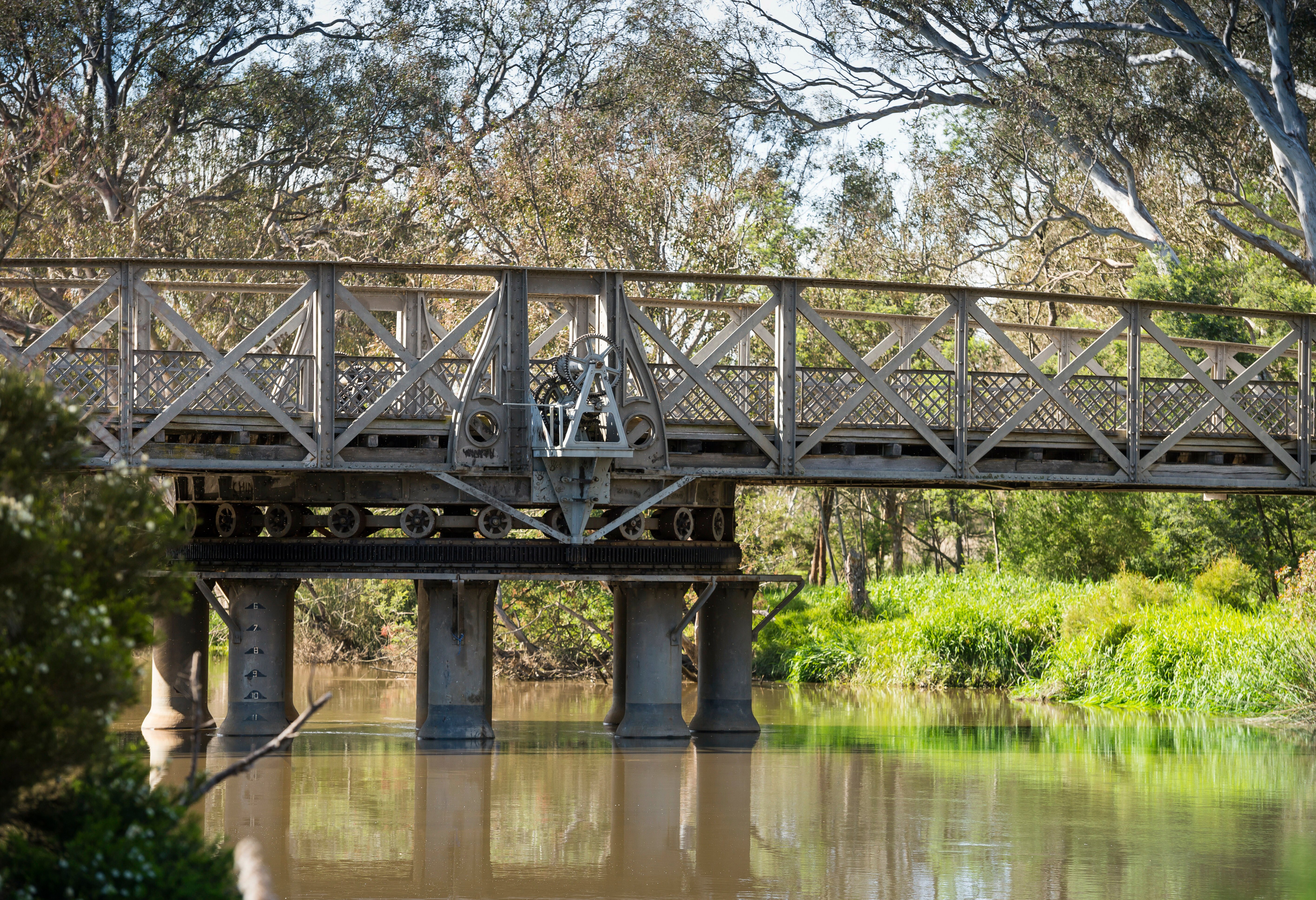 Draaibrug nabij Sale in Australie